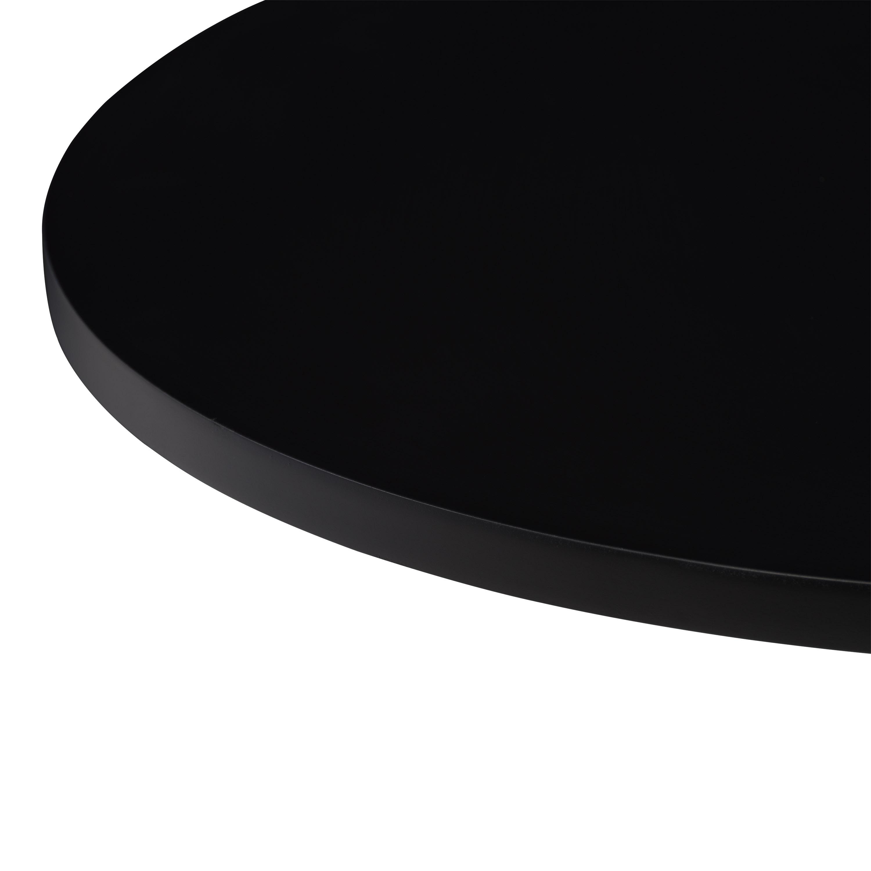 Round Adjustable Pedestal Dining Table Black - CorLiving