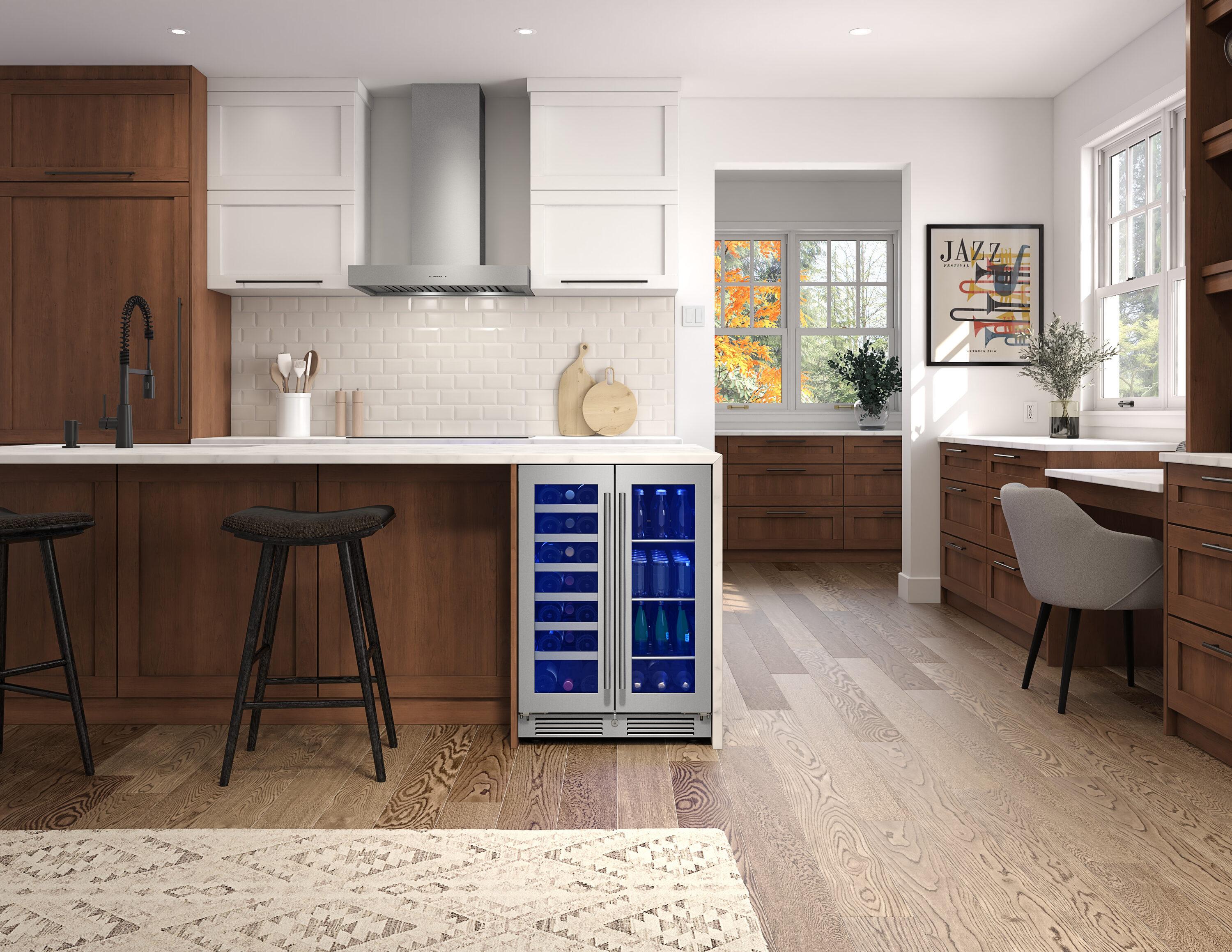 Zephyr Zephyr Presrv 24" 21-Bottle and 64-Can Dual Zone Wine and Beverage Cooler