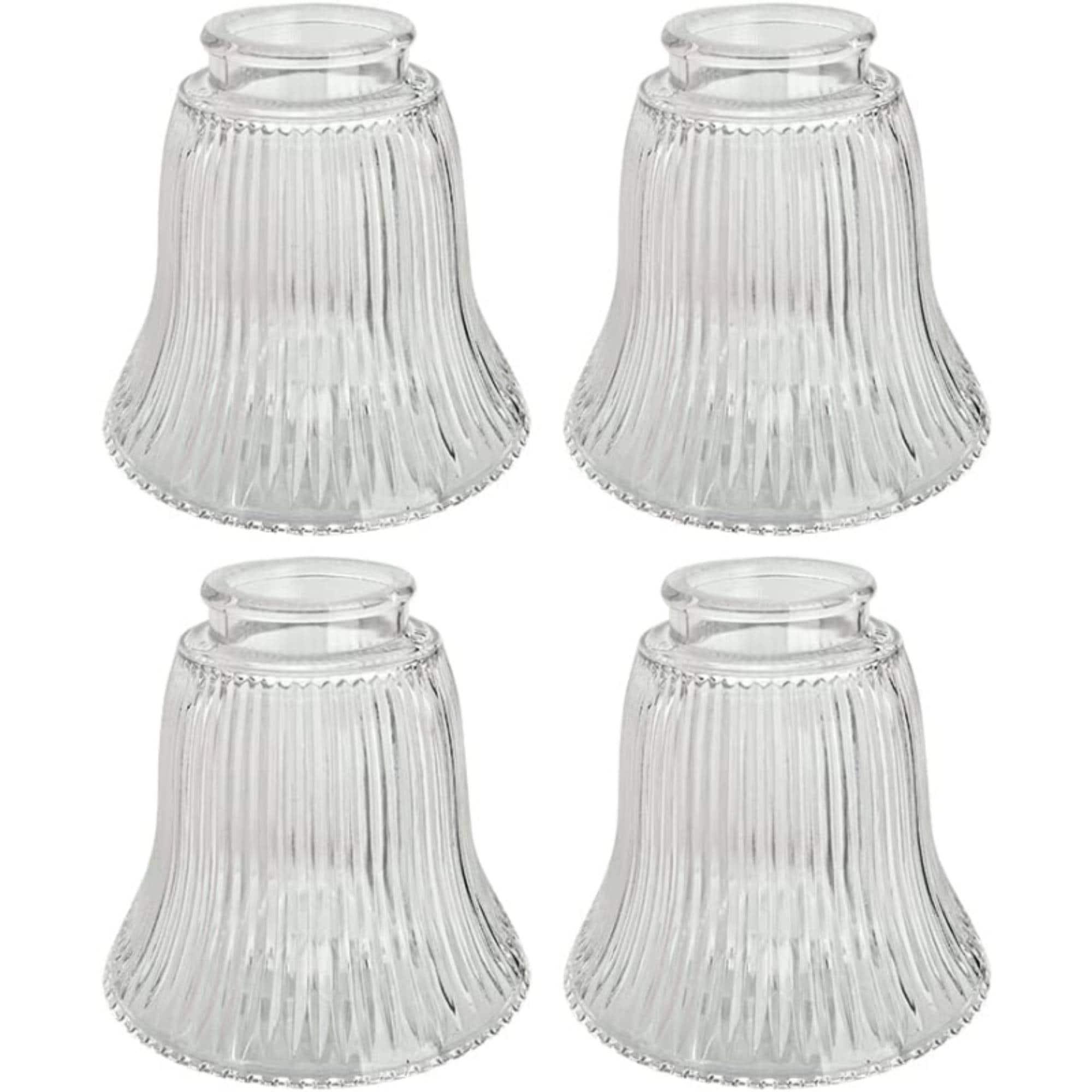 Aspen Creative Corporation 4.5'' H Glass Bell Ceiling Fan Fitter Shade (Set of 4)