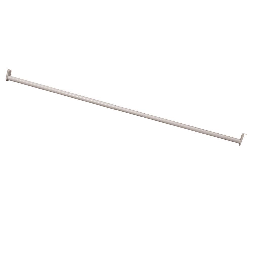 Design House Steel Adjustable 48" to 72" Closet Rod, White