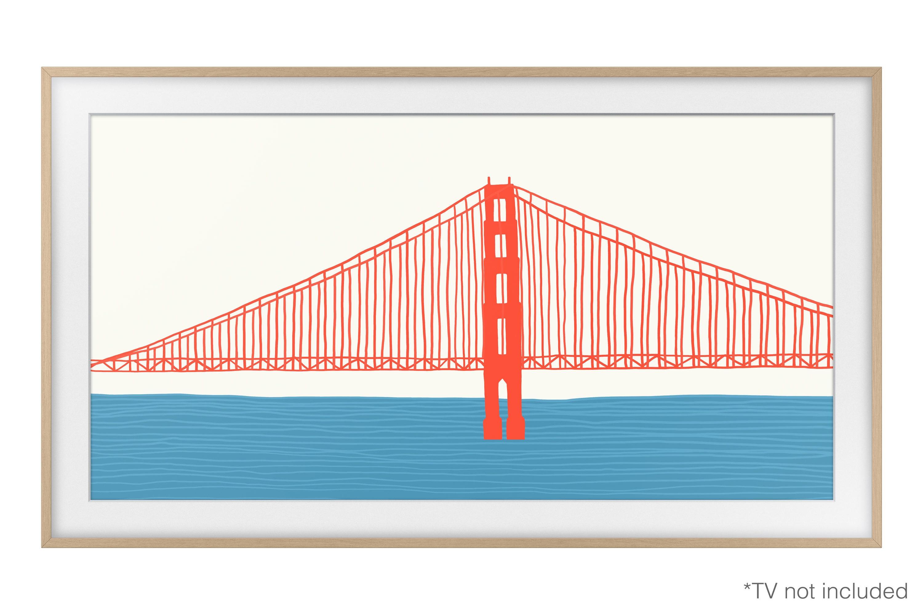 Samsung 50" The Frame Customizable Bezel - Modern Teak