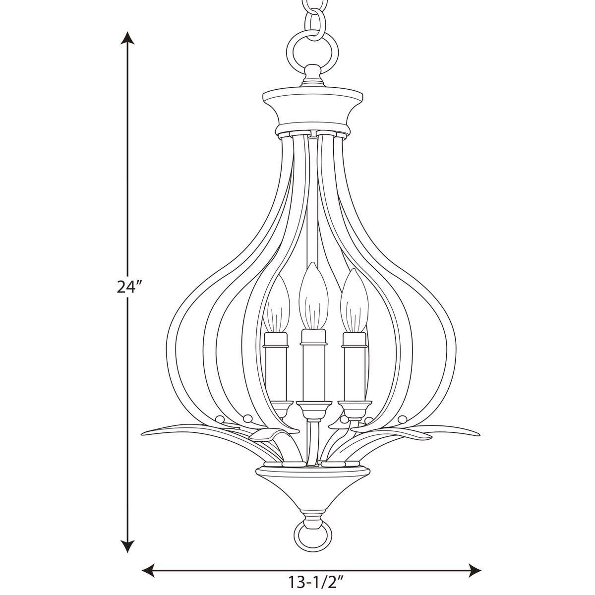 Progress Lighting Trinity Collection 3-Light Antique Bronze Pendant