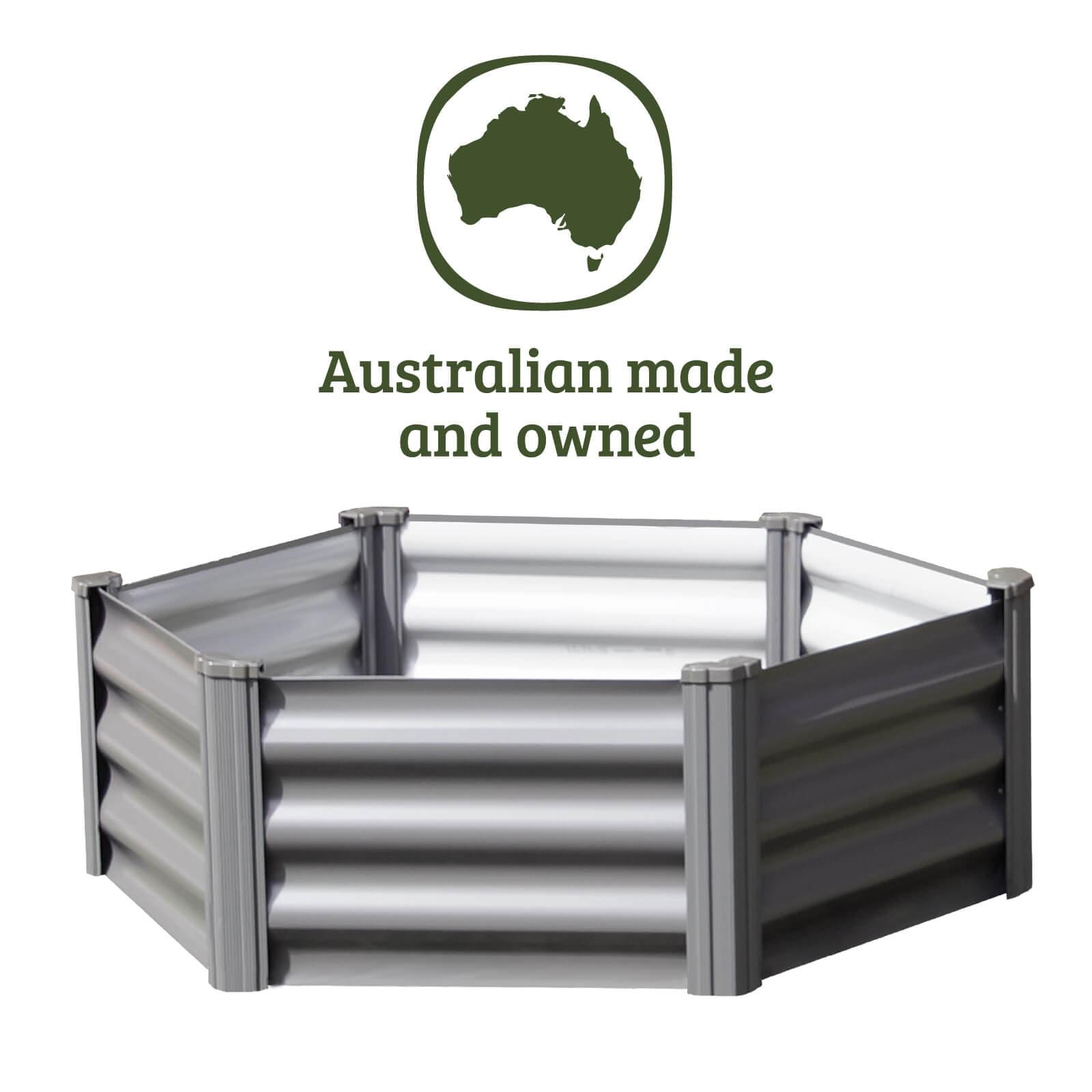 The Organic Garden Co Hakea 3.28' x 3.28' Metal Hex Garden Bed