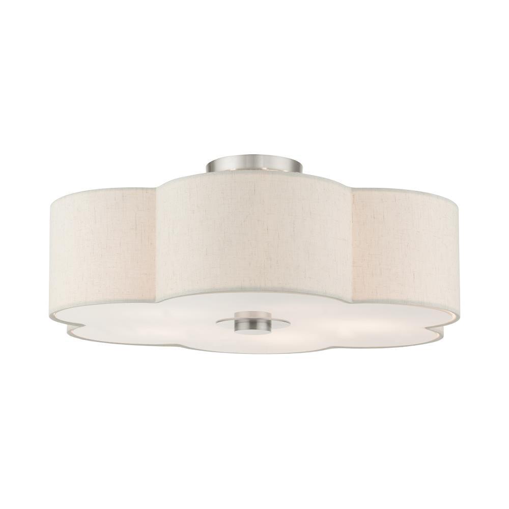 Livex Lighting Solstice 5 - Light Semi-Flush Mount in  Brushed Nickel