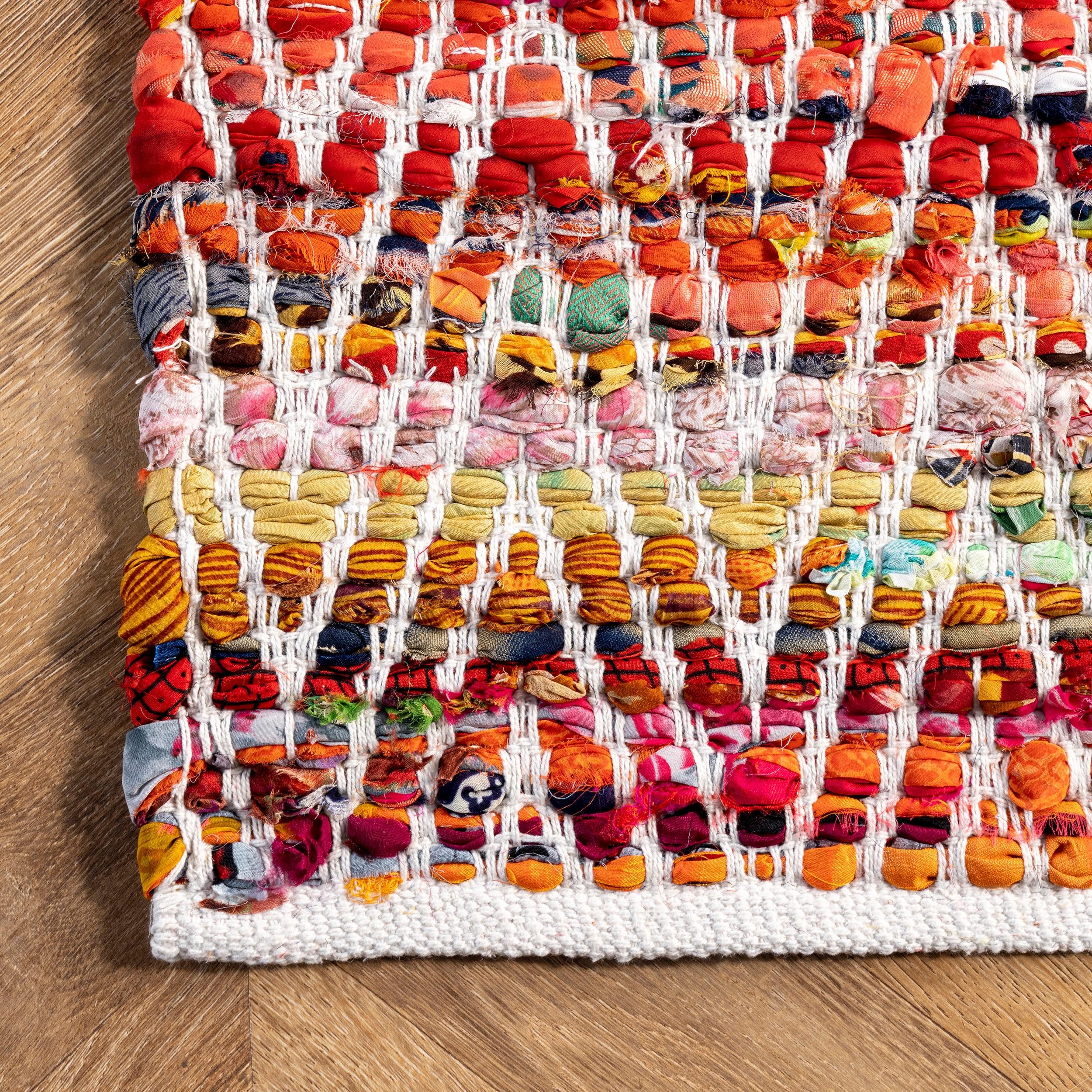 3'x5' Hand Woven Chevron Rochell Area Rug Magenta - nuLOOM: Flatweave, Contemporary, Indoor, Polyester & Cotton