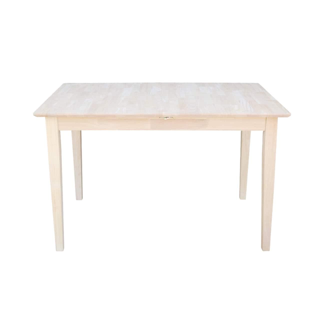 International Concepts Unfinished Rectangular Shaker Dining Table