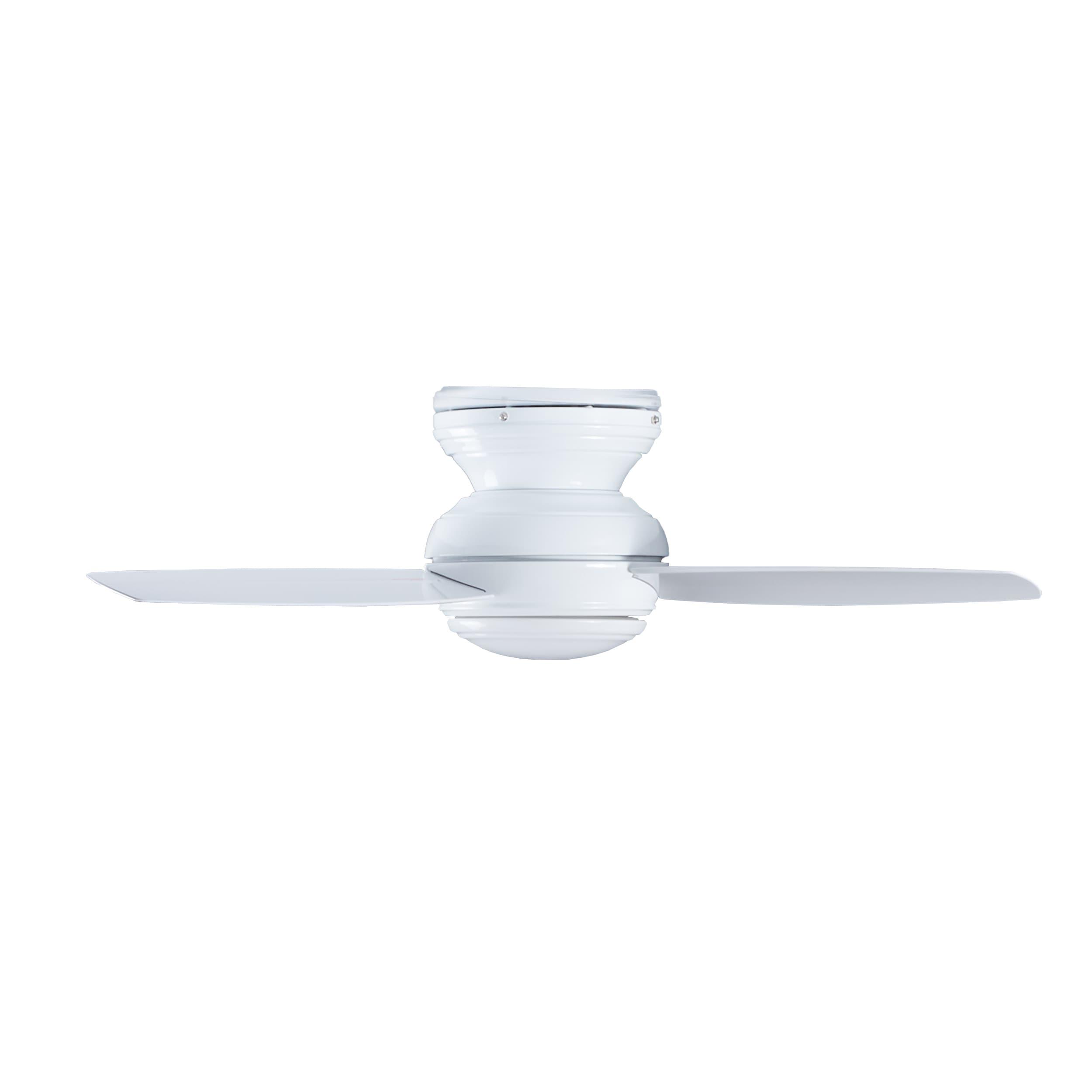 44" Minka Aire Vintage Hugger Outdoor Ceiling Fan with LED Light White Wet Rated for Patio Exterior House Porch Gazebo Garage Barn