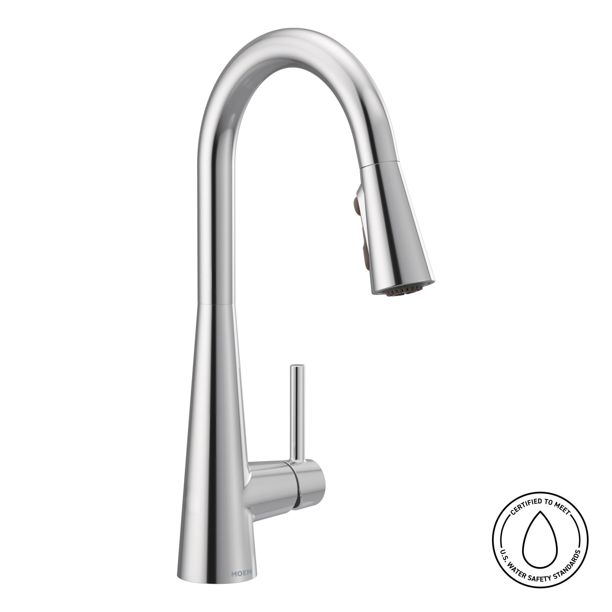 Moen Sleek Pull Down Single Handle Kitchen Faucet with Power Boost Technology and Duralock