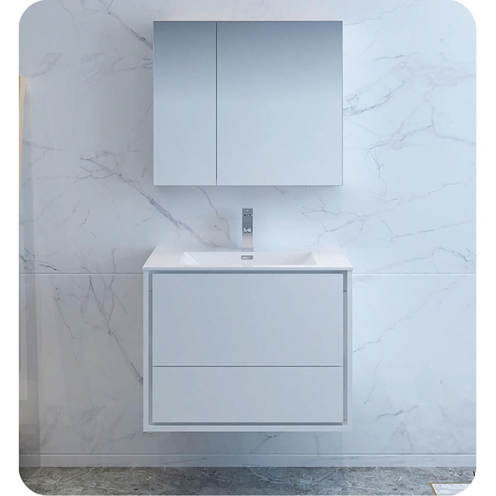 Catania 30" Wall Mount Single Modern Bathroom Cabinet - Cabinet Only (Top and Sink Not Included)