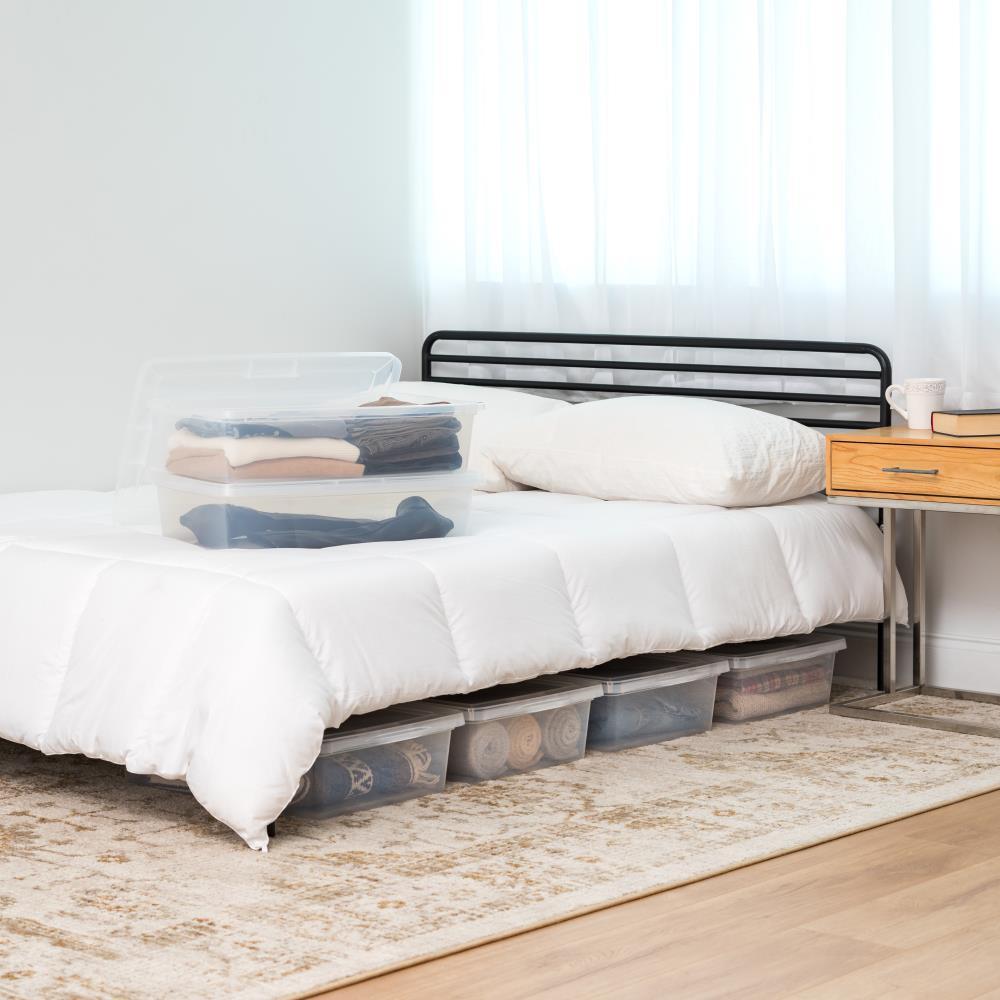 IRIS USA 28 Quart Plastic Stackable Storage Container Bin with Latching Lid