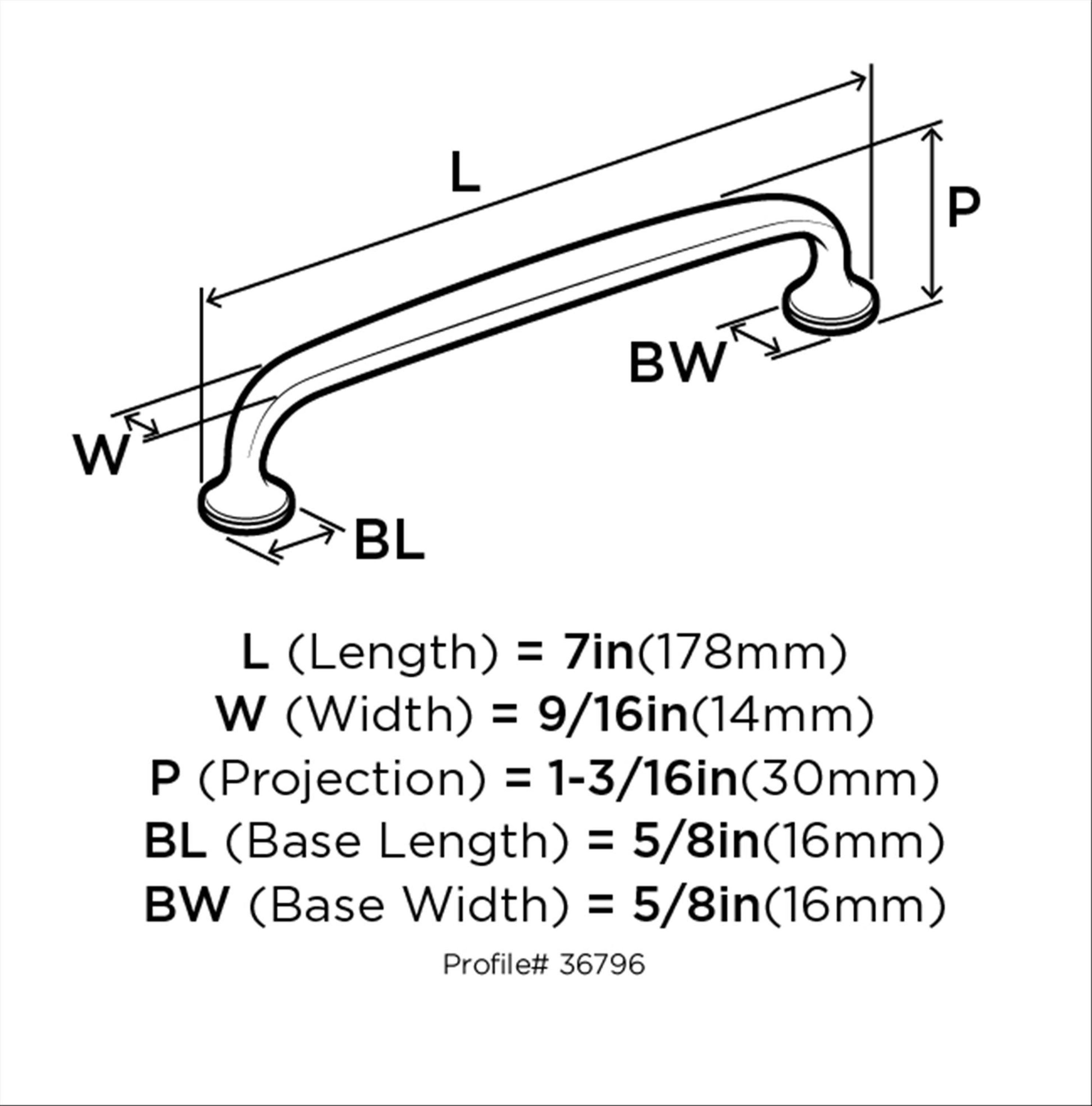 Renown 6 5/16" Center To Center Arch Pull