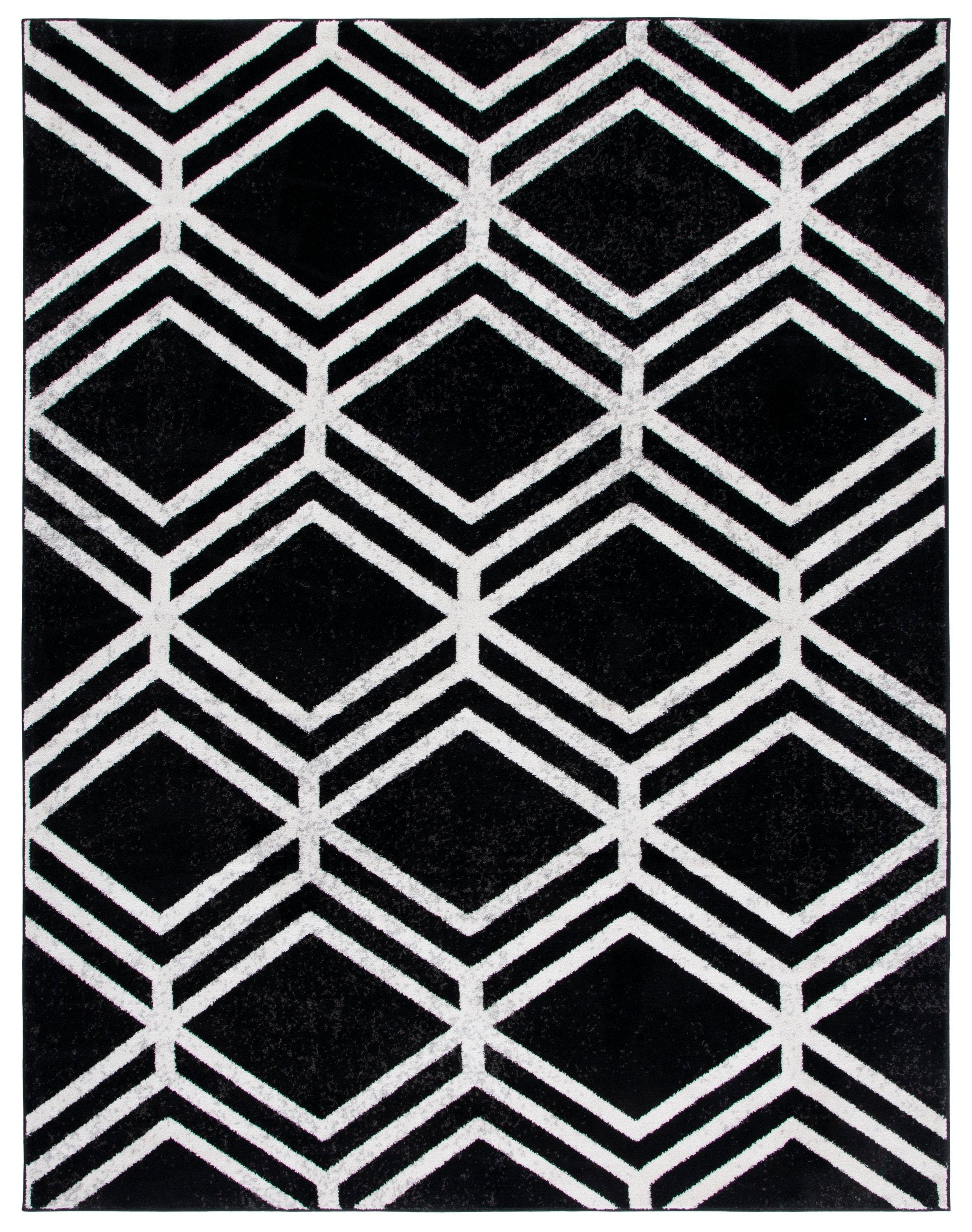 Adirondack ADR241 Machine Made Indoor Area Rug - Black/Ivory - 8'x10' - Safavieh
