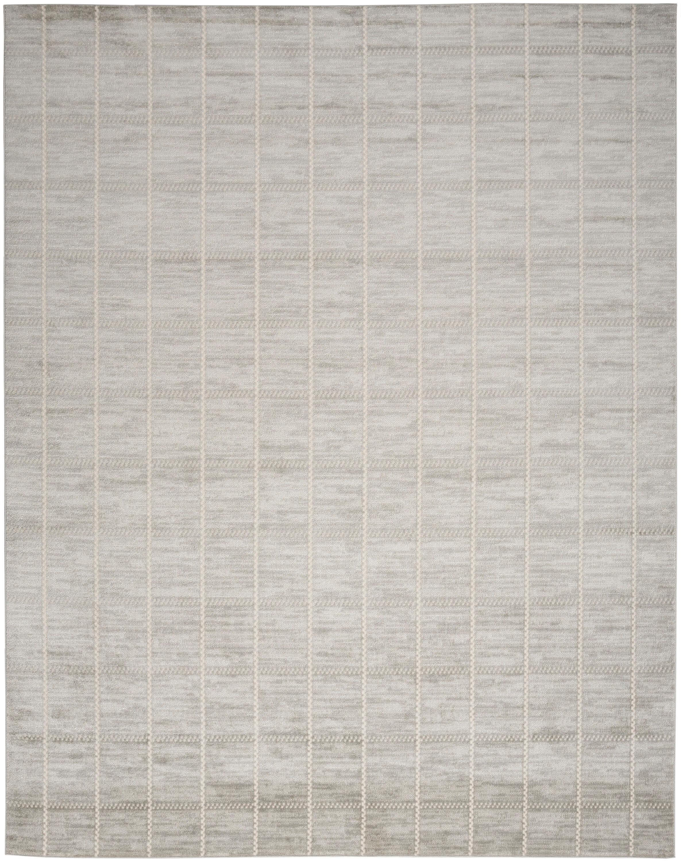 Nourison Serenity Home Contemporary Indoor Area Rug Light Grey 7'10" x 9'10"