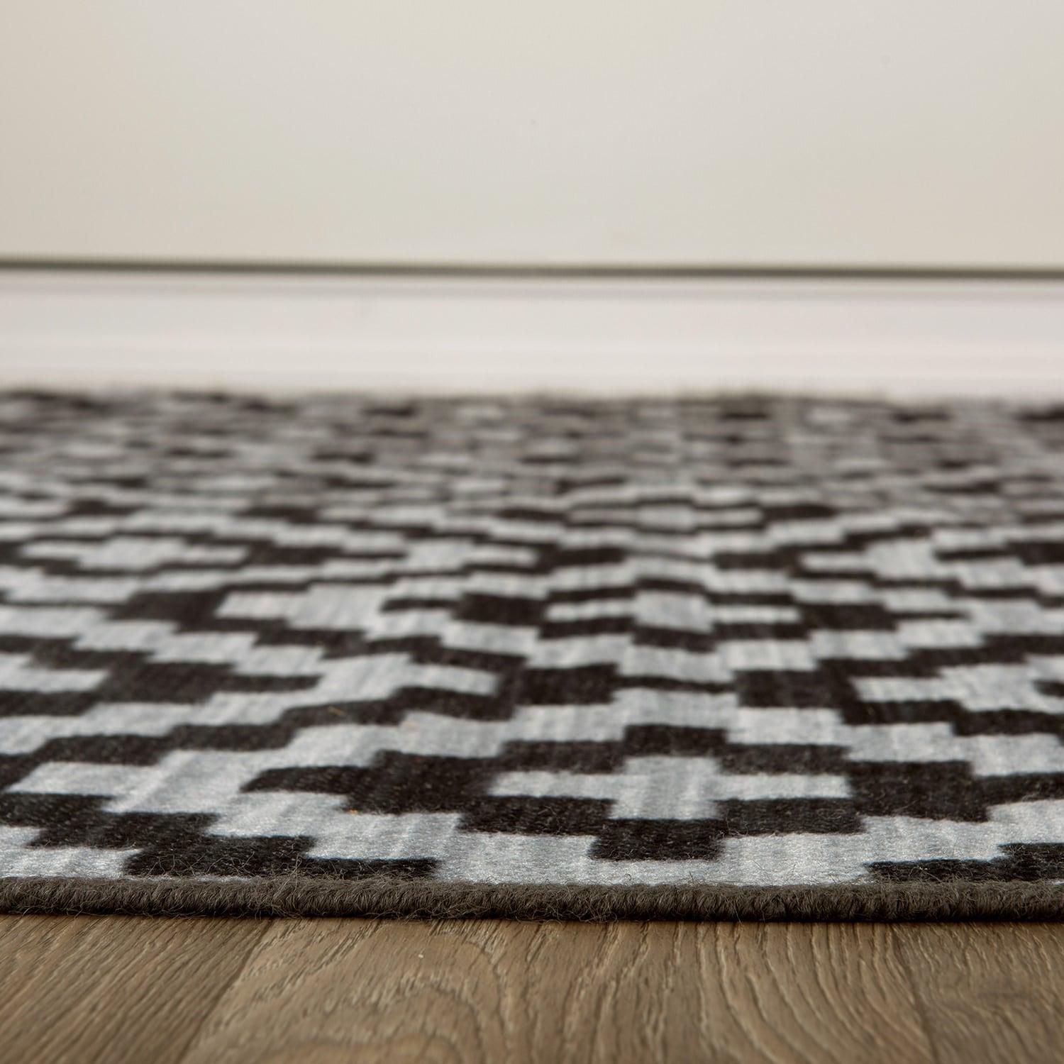 World Rug Gallery Contemporary Geometric Trellis Indoor/Outdoor Area Rug - GRAY 5' X 7'