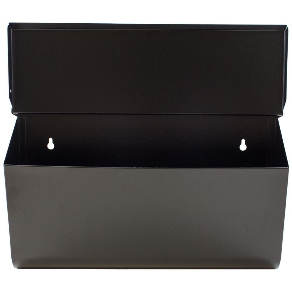 Architectural Mailboxes Woodlands Galvanized Steel, Medium, Wall-Mount Mailbox in Black