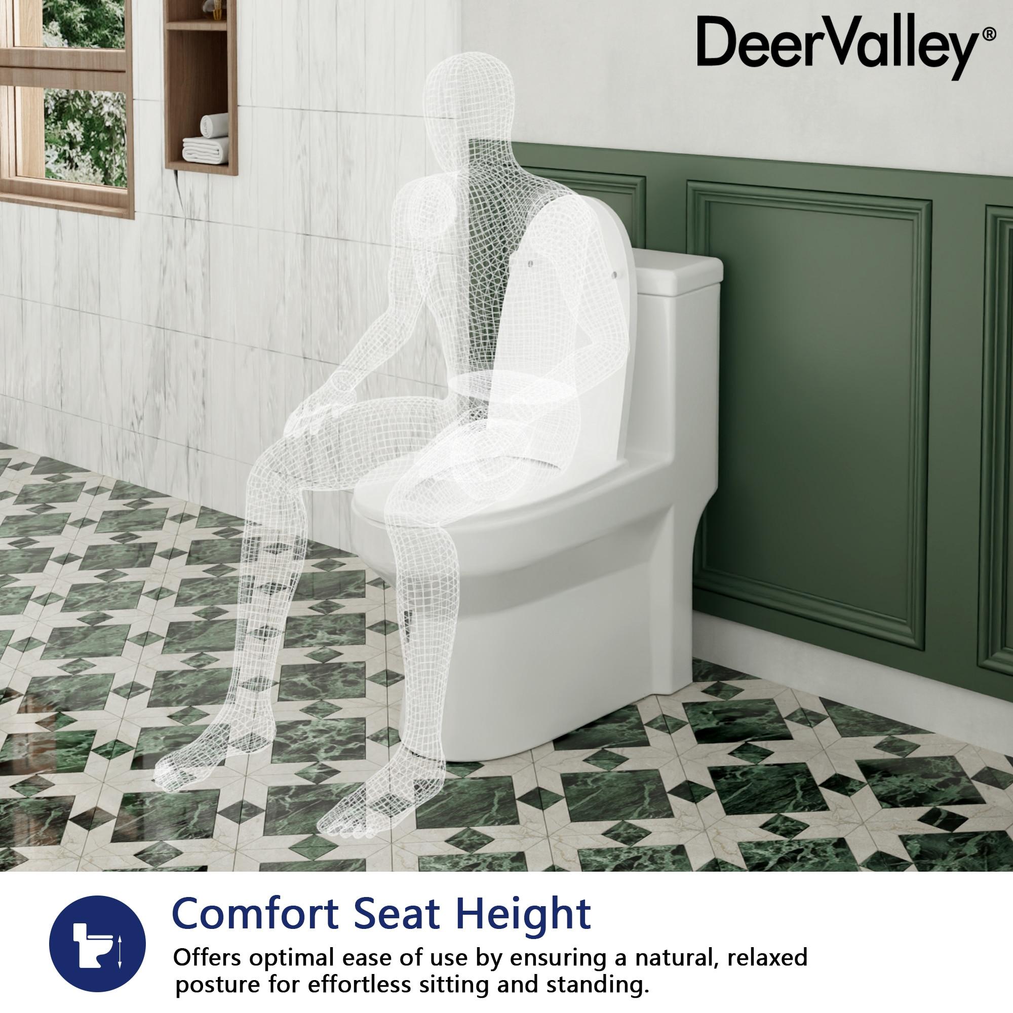 Liberty Compact Toilet, Modern One-Piece Round Toilet with Dual Flush, Easy Cleaning Fully Skirted Design(Seat Included)
