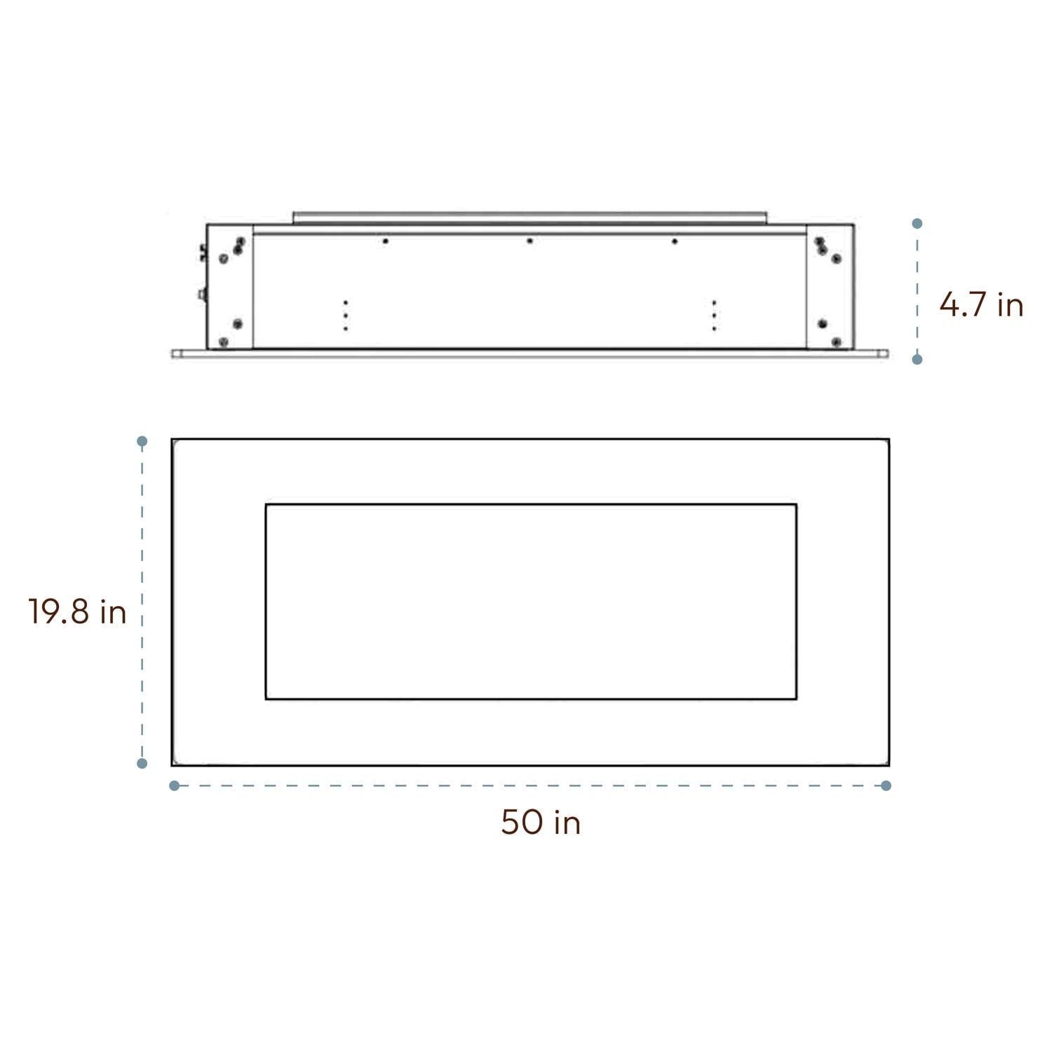 Cambridge Cambridge Wall Mount Electric Fireplace Heater with Remote Control for Indoor Use in Living Room, Bedroom, Home Office