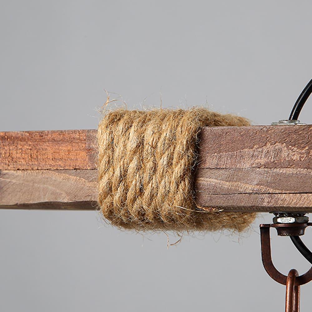 Rongfun 8-Light Rustic Country Chandelier Wood Pendant Lamp Industrial Ceiling Fixture