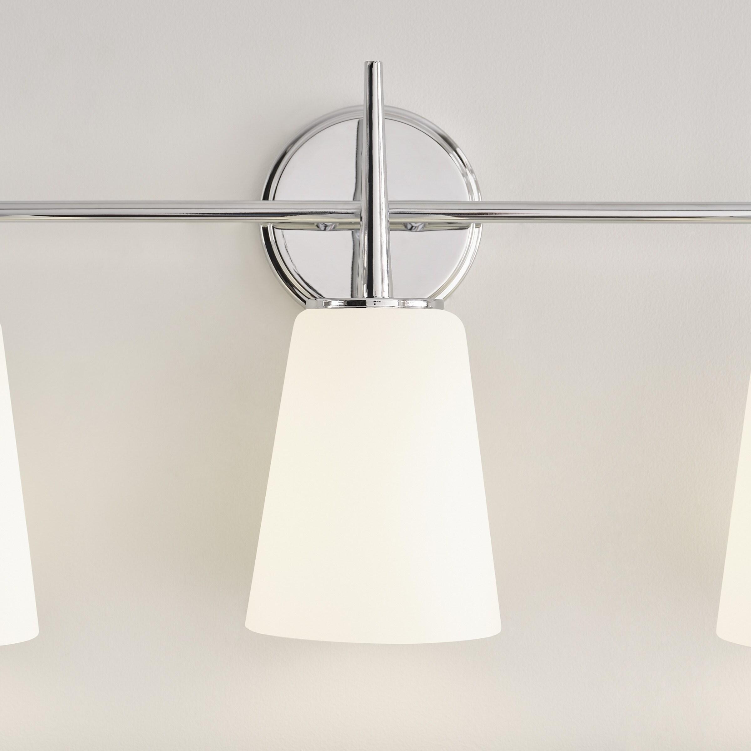 Driscoll Chrome 3-Light Wall Sconce with Opal Etched Glass