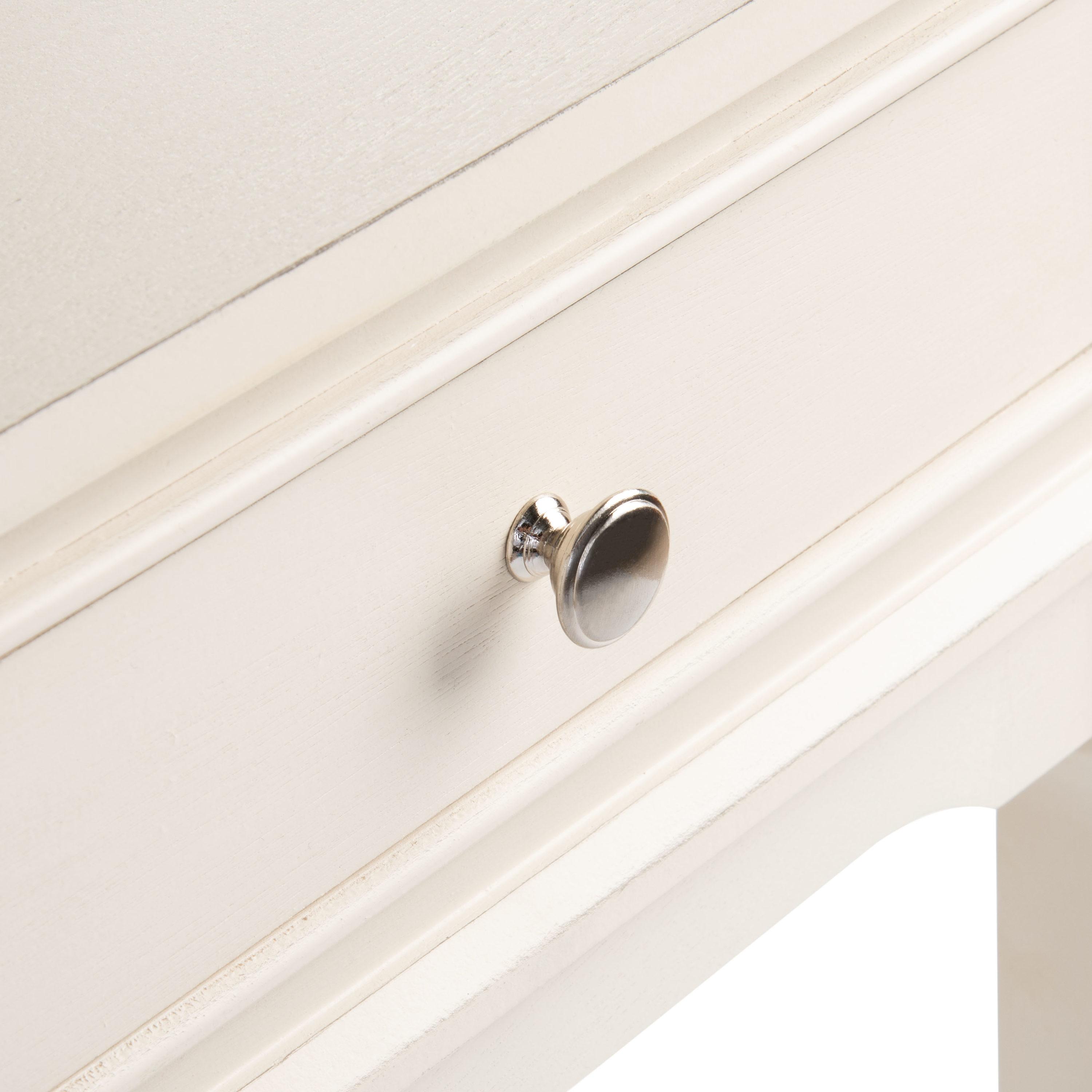 Opal 1 Drawer Accent Table - Distressed White - Safavieh.
