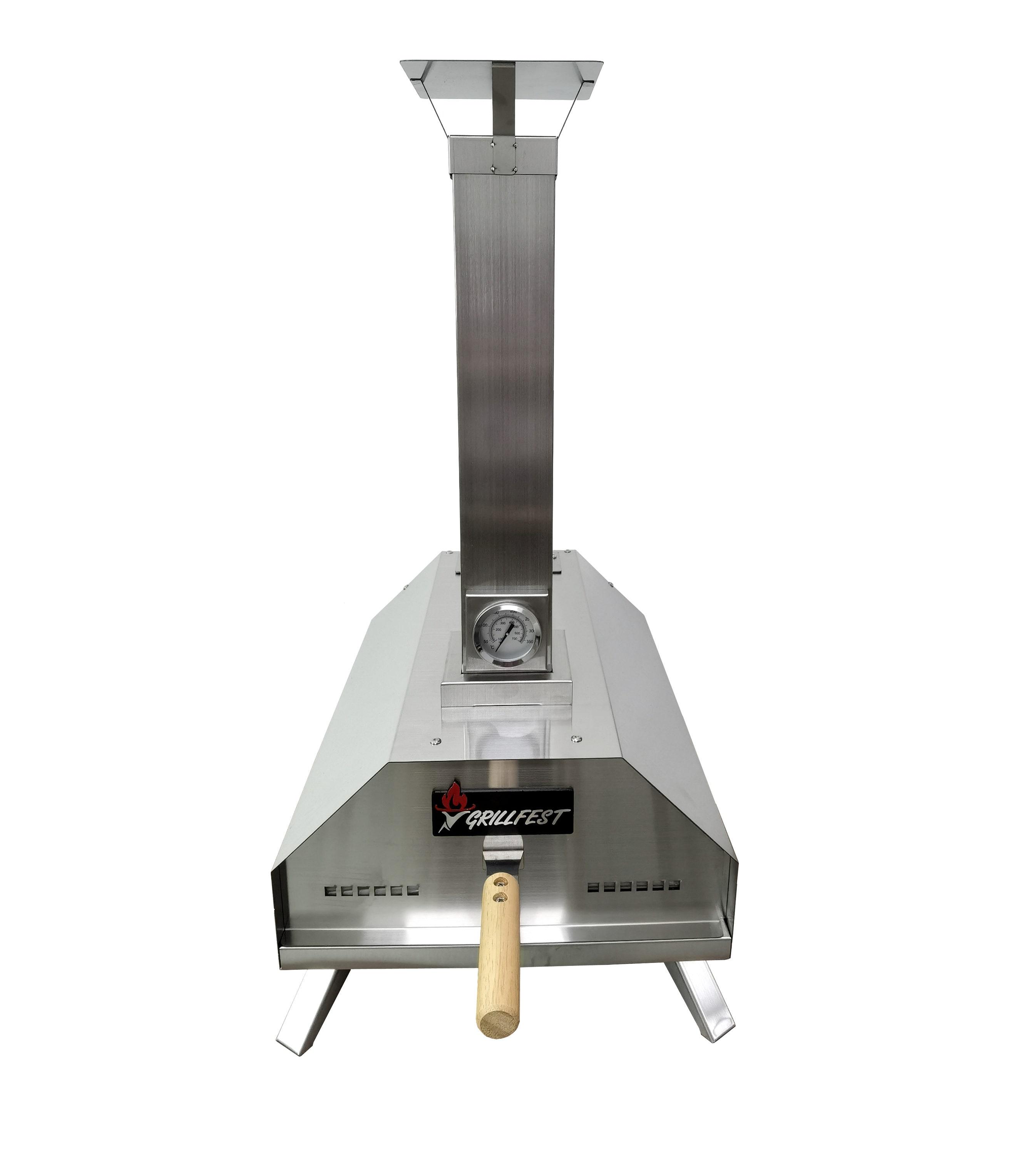 GrillFest Stainless Steel Free Standing Wood Burning Pizza Oven