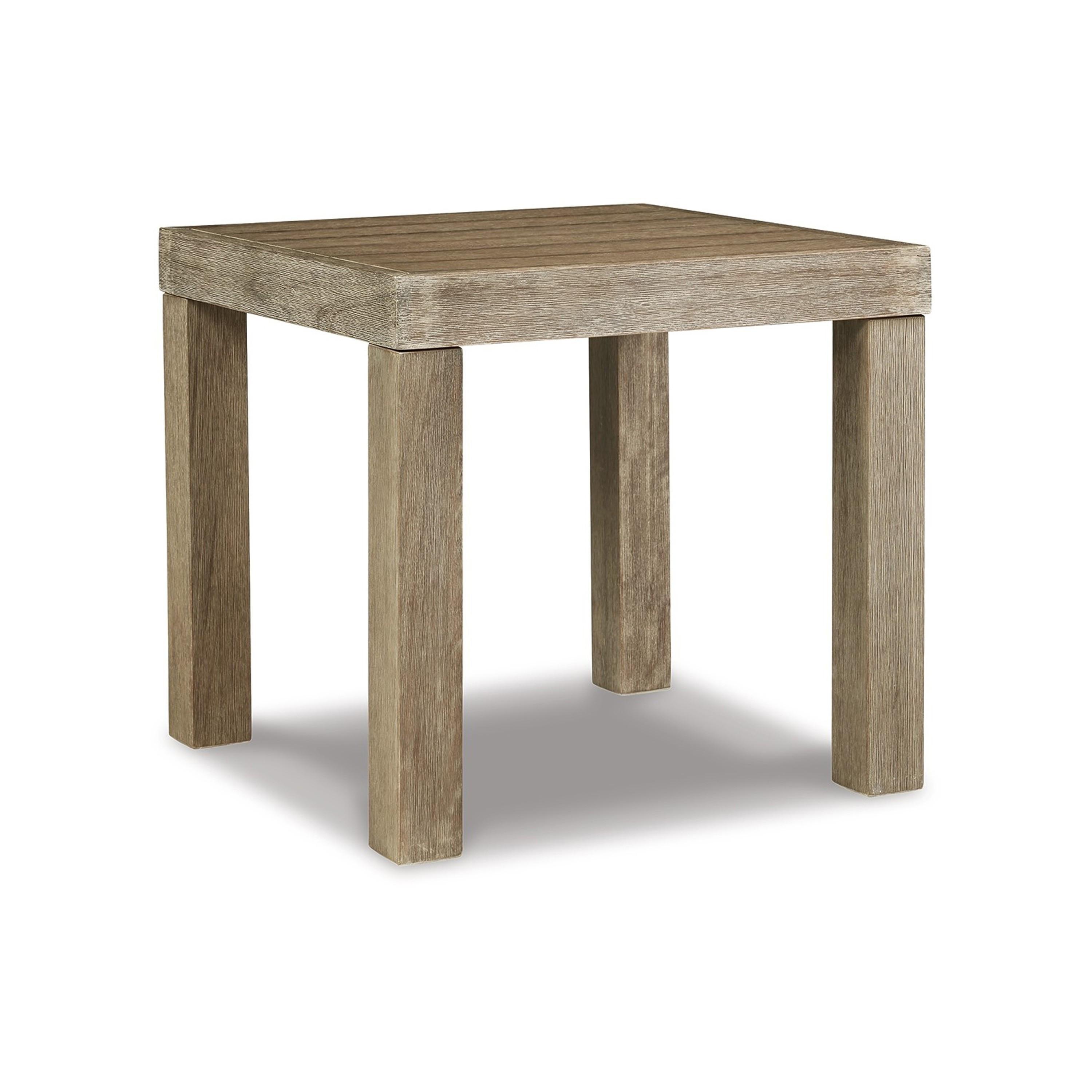 Viva Furniture Square Eucalyptus Outdoor Side Table