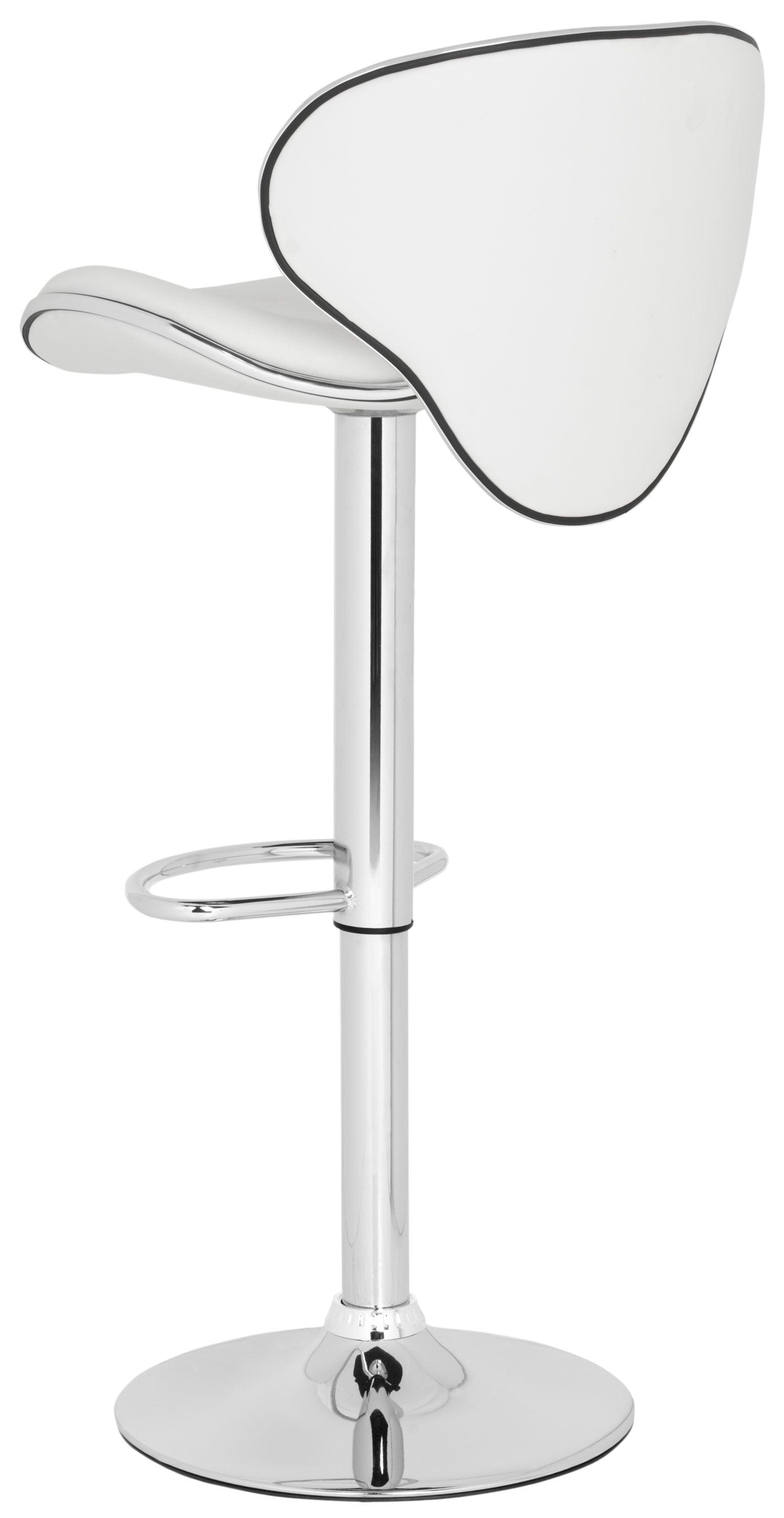 Shambi Swivel Bar Stool - FOX7515 - White - Safavieh Couture