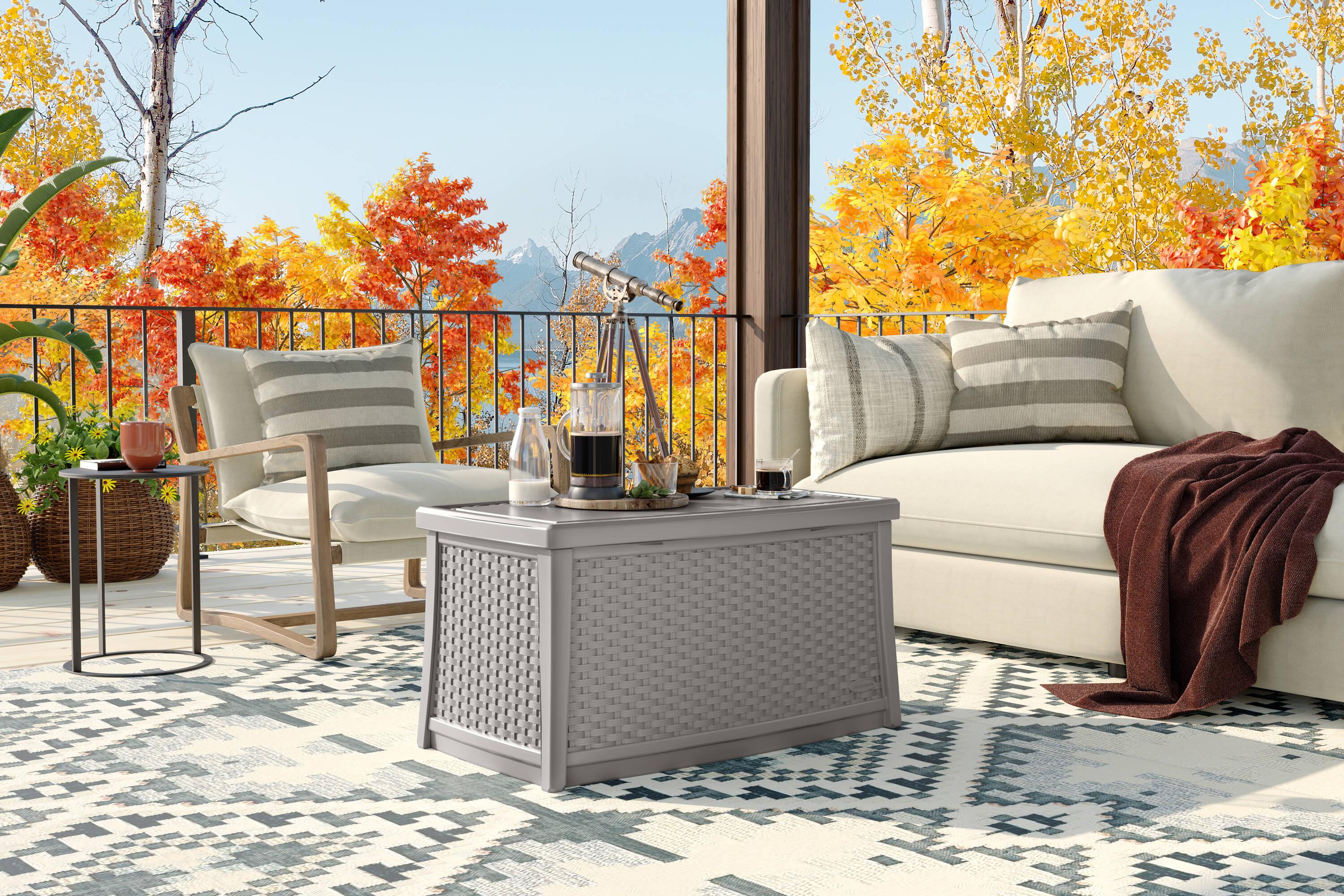 Suncast Rectangular Resin Outdoor Coffee Table