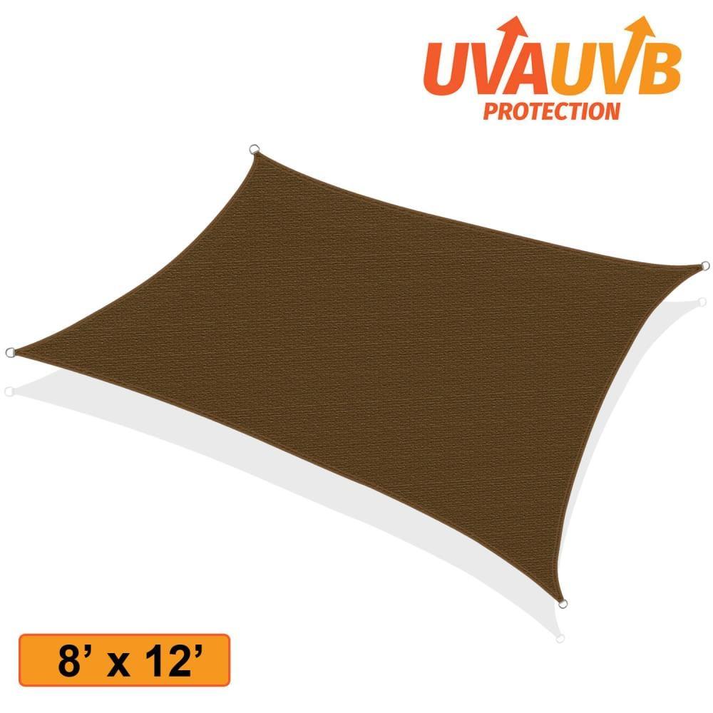 Khomo Gear Sun 8' x 12' Rectangular Shade Sail – UV Block, Outdoor Canopy for Patio & Garden