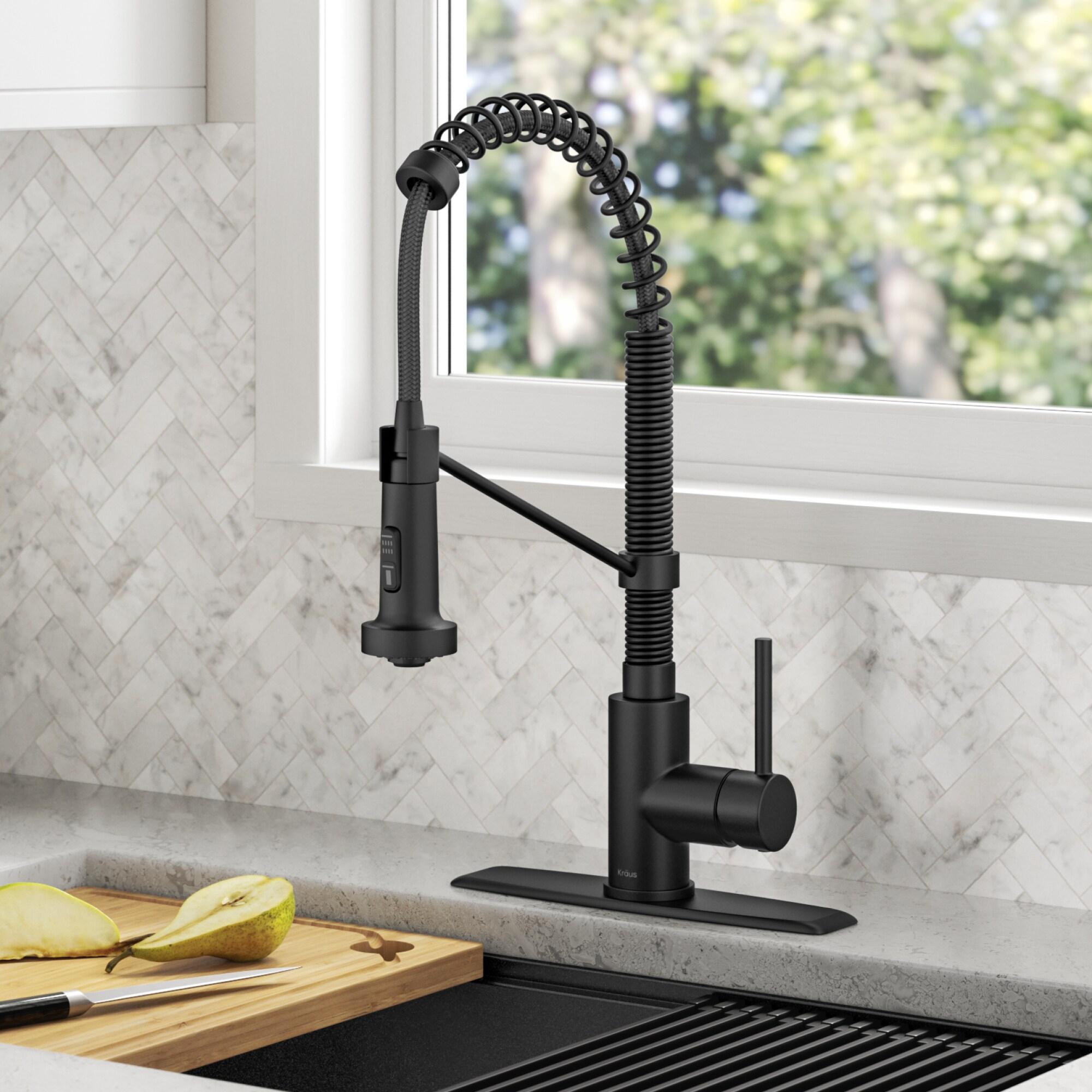 KRAUS Bolden Commercial Style 2-Function Single Handle Pull Down Kitchen Faucet