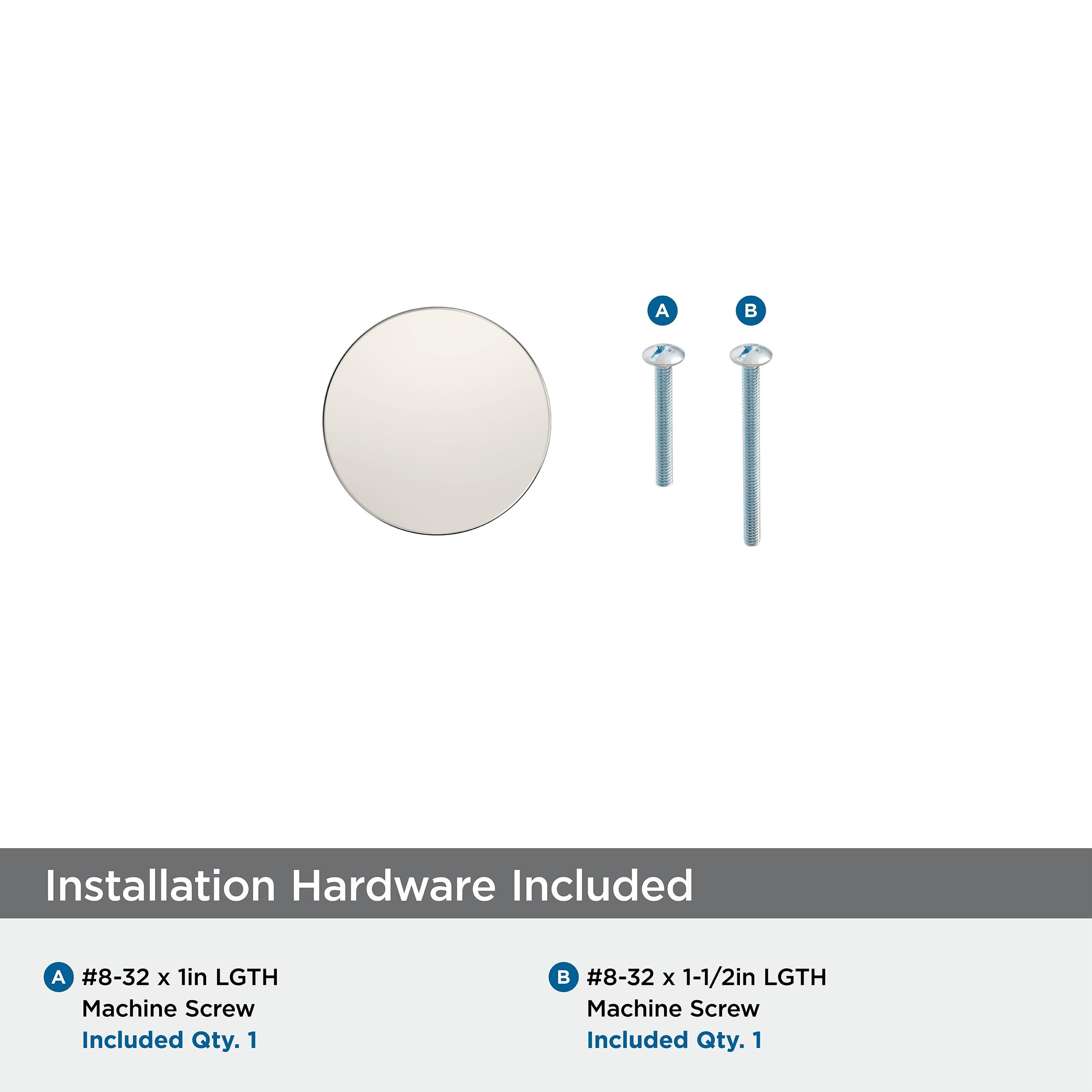 Amerock Radius 1-1/4 inch (32mm) Diameter Polished Nickel Cabinet Knob