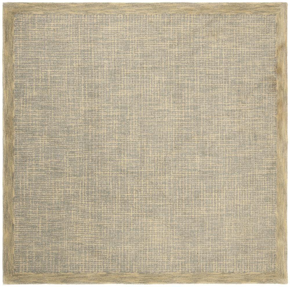Abstract ABT220 Handmade Indoor Area Rug - Gold/Grey - 6'x6' - Safavieh