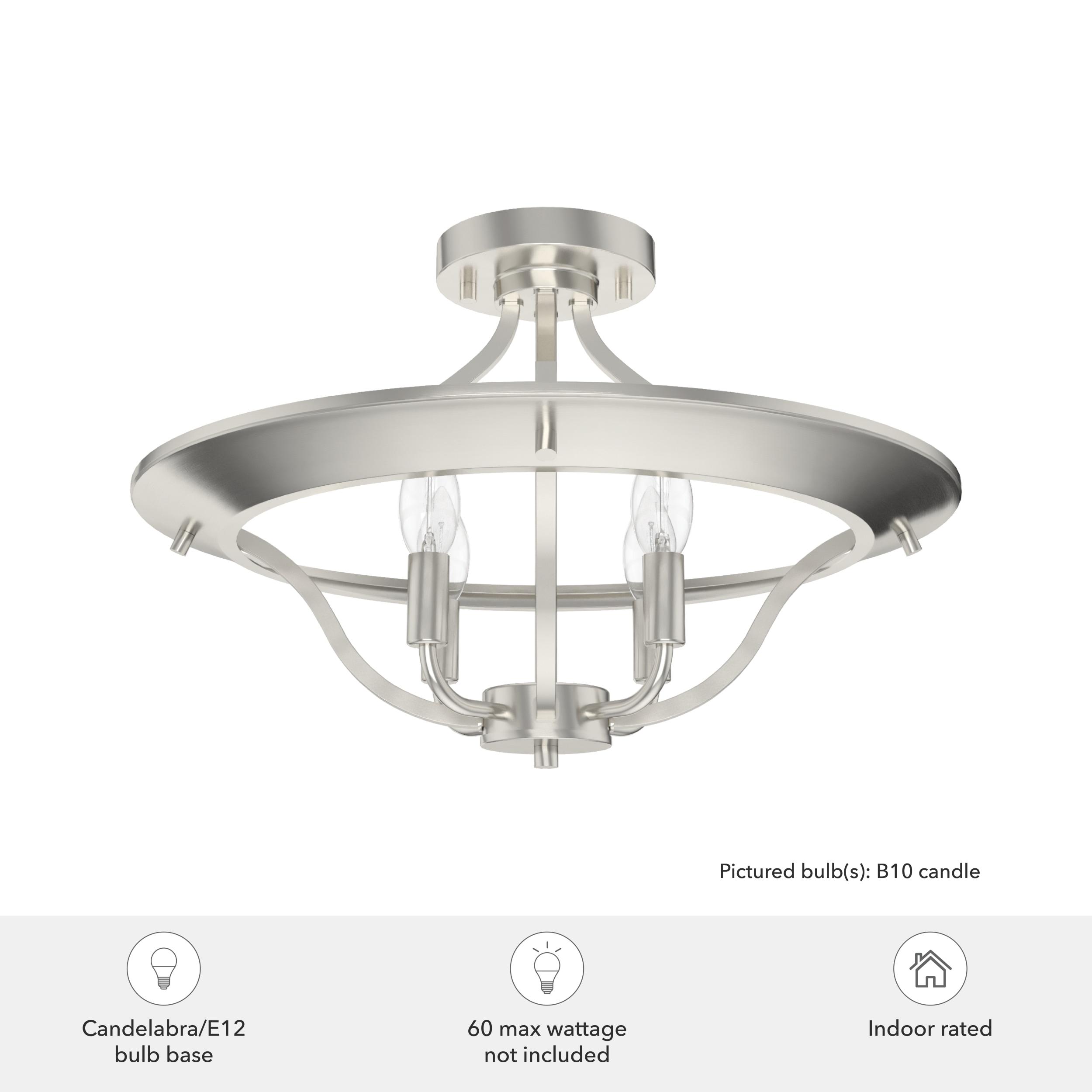 Hunter Fan Perch Point 4 Light Semi Flush Mount