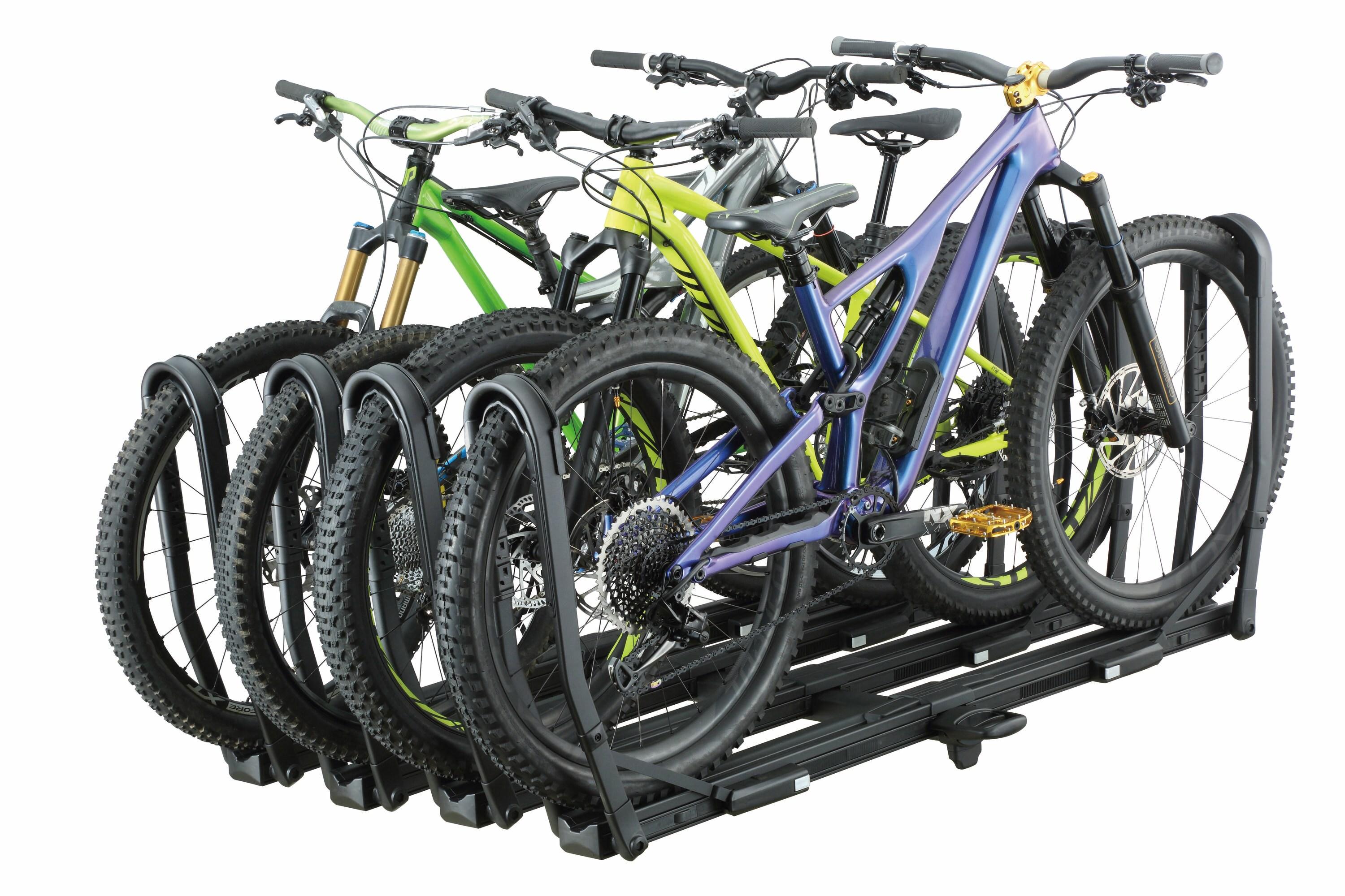 Matte Black 4-Bike Hitch Mount Platform Rack