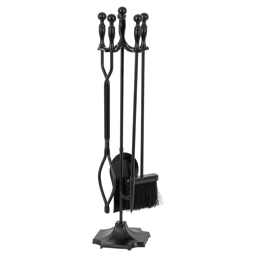 Modern Ember Cascade 5 Piece Fireplace Tool Set in Black