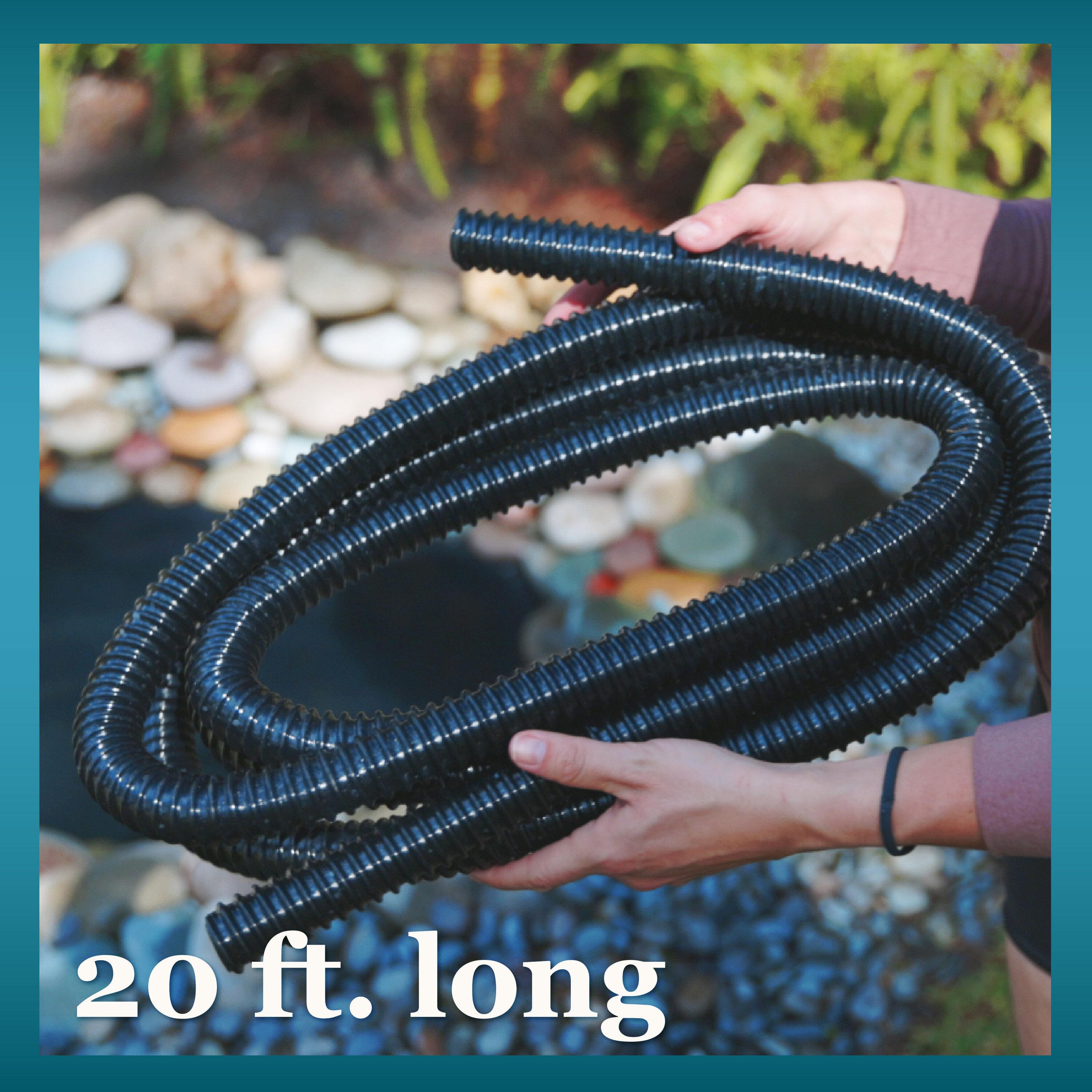 smartpond 3/4-in ID 240-in x 0.75-in x 0.75-in Black PVC Pond Tubing
