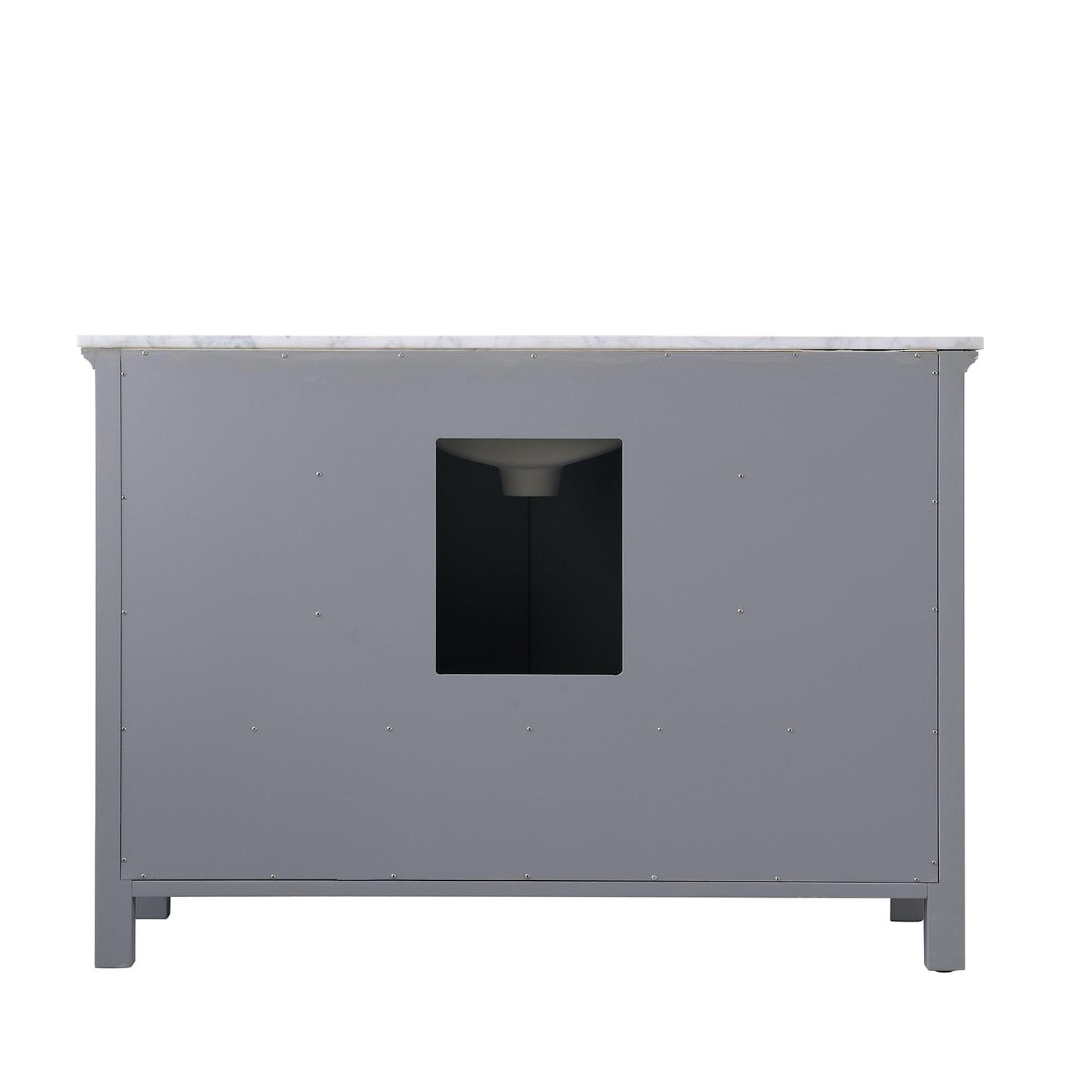 Isla 48" Marble Countertop Single Vanity w/o Mirror Gray