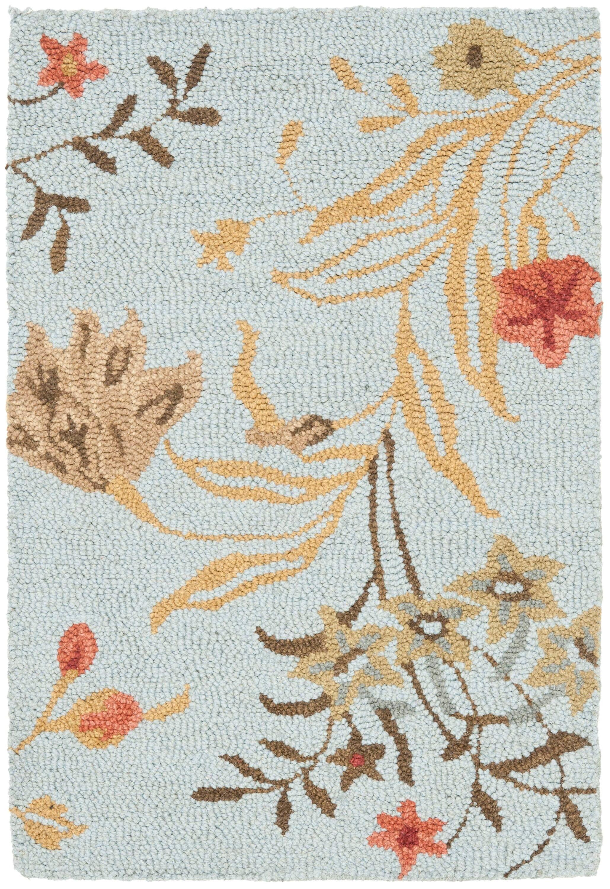 Blossom BLM919 Hand Hooked Indoor Accent Rug - Blue/Multi - 3'x5' - Safavieh