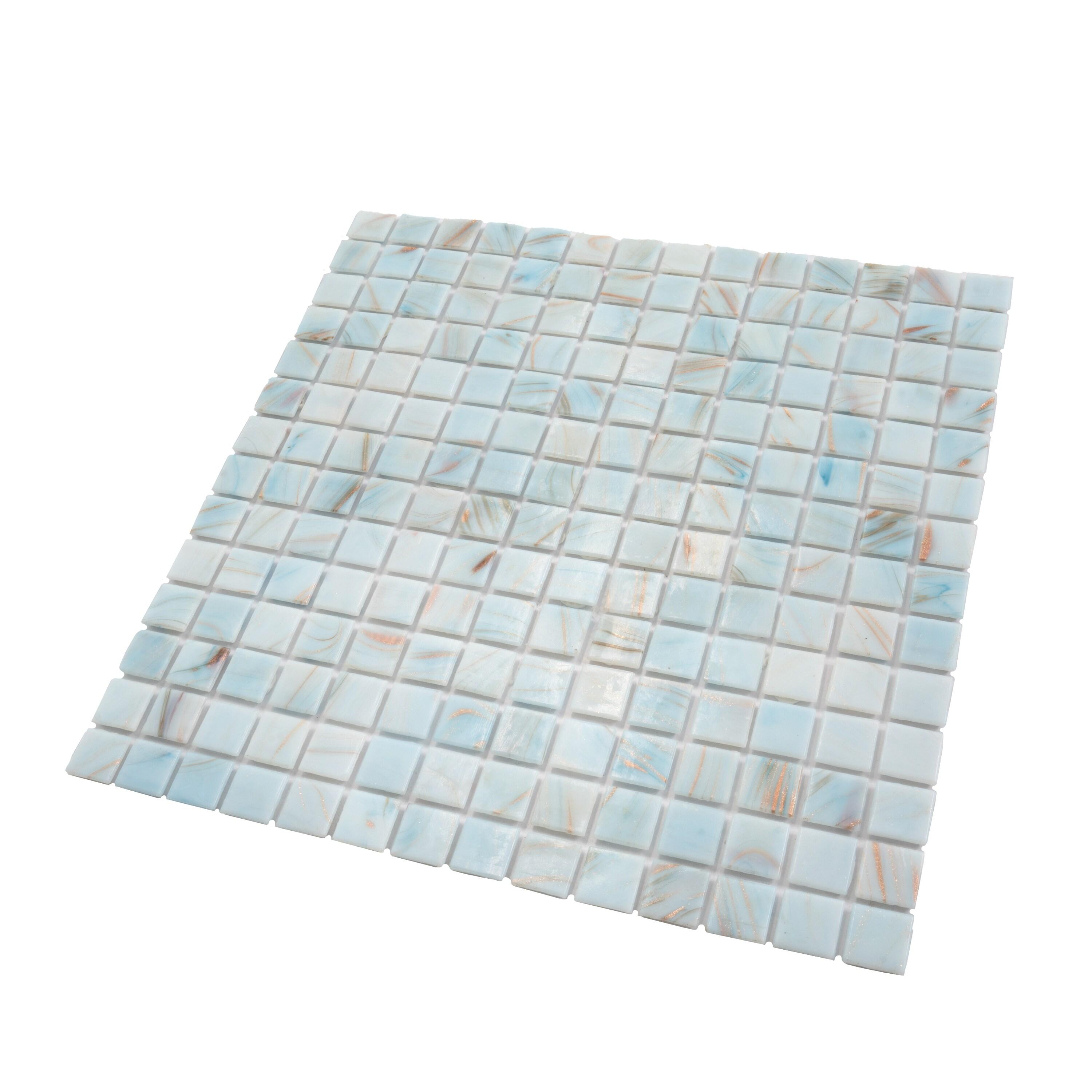 Celestial 0.8" x 0.8" Glass Grid Mosaic Wall & Floor Tile