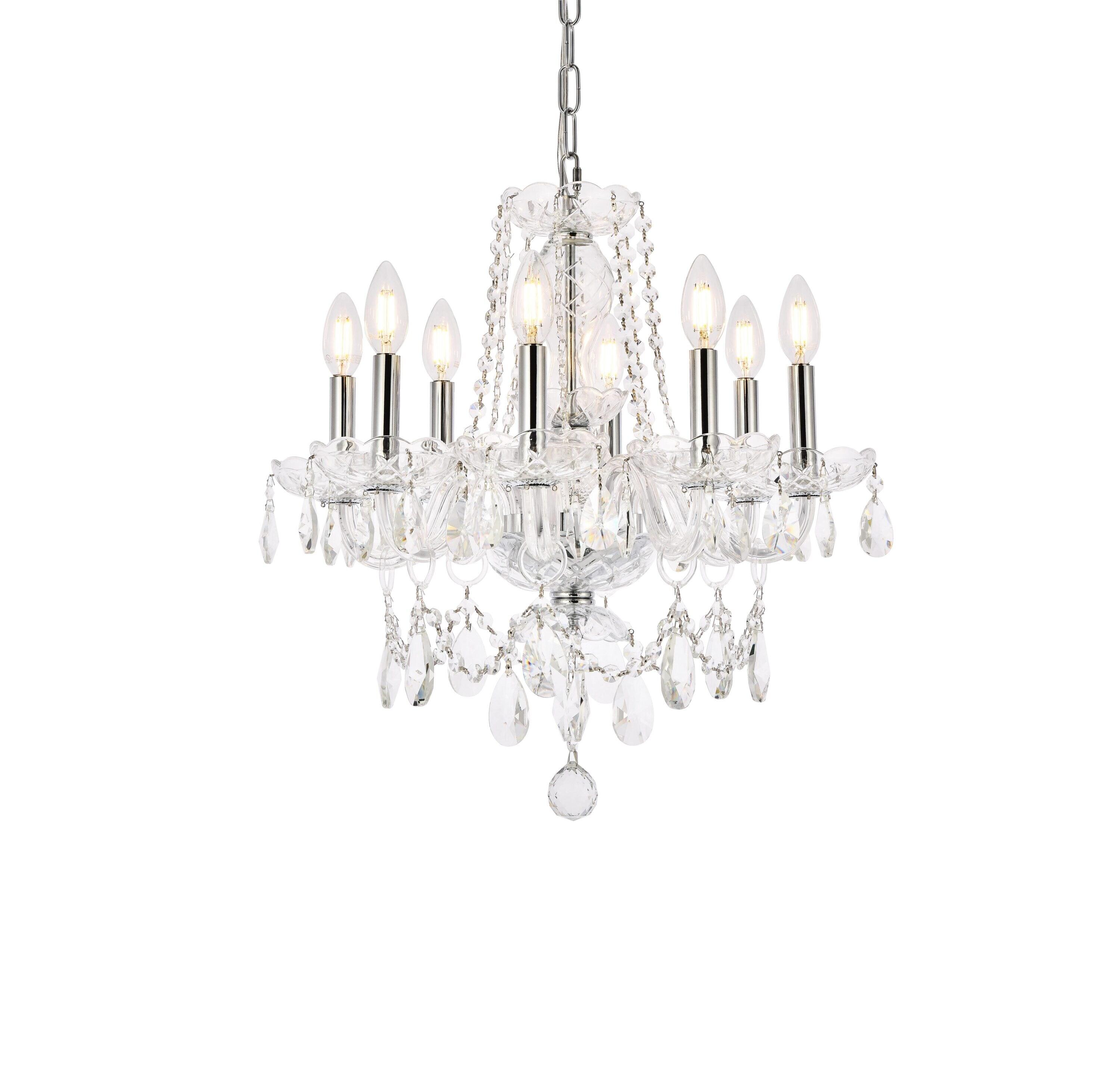 Elegant Lighting Princeton 8 light Chrome Chandelier Clear Royal Cut Crystal