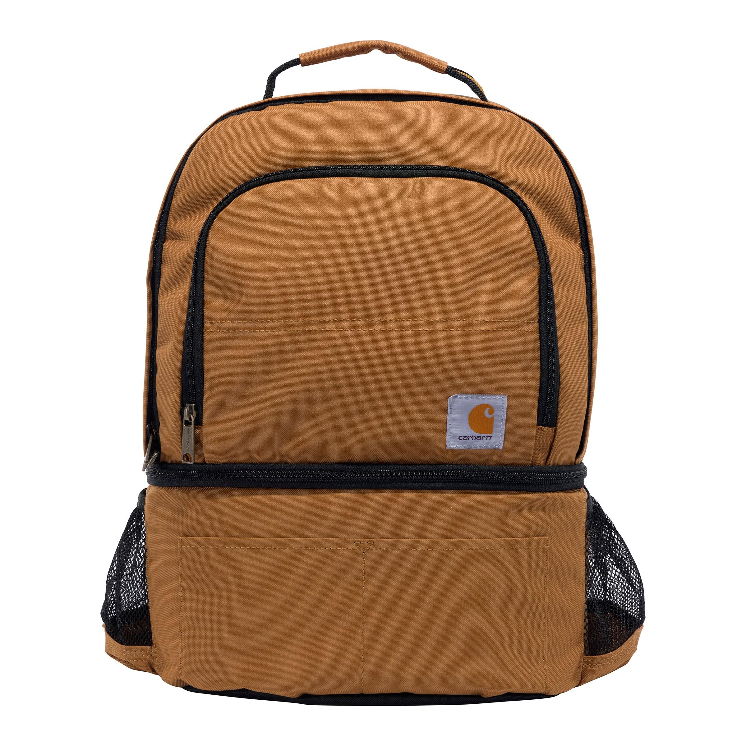 Durable Brown Polyester Insulated Cooler Backpack with Multiple Compartments