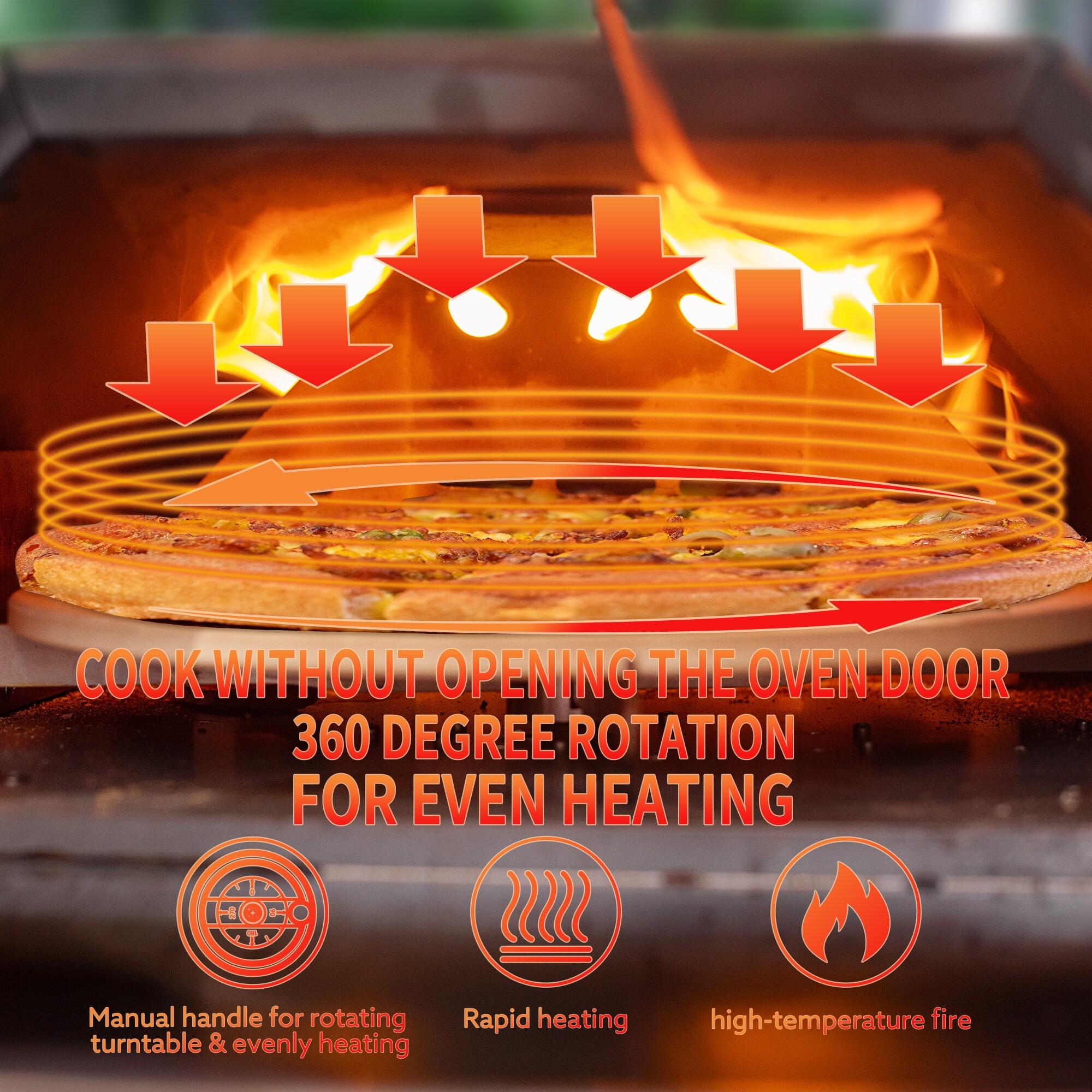 Fashionwu Fashionwu Countertop Wood Burning Pizza Oven