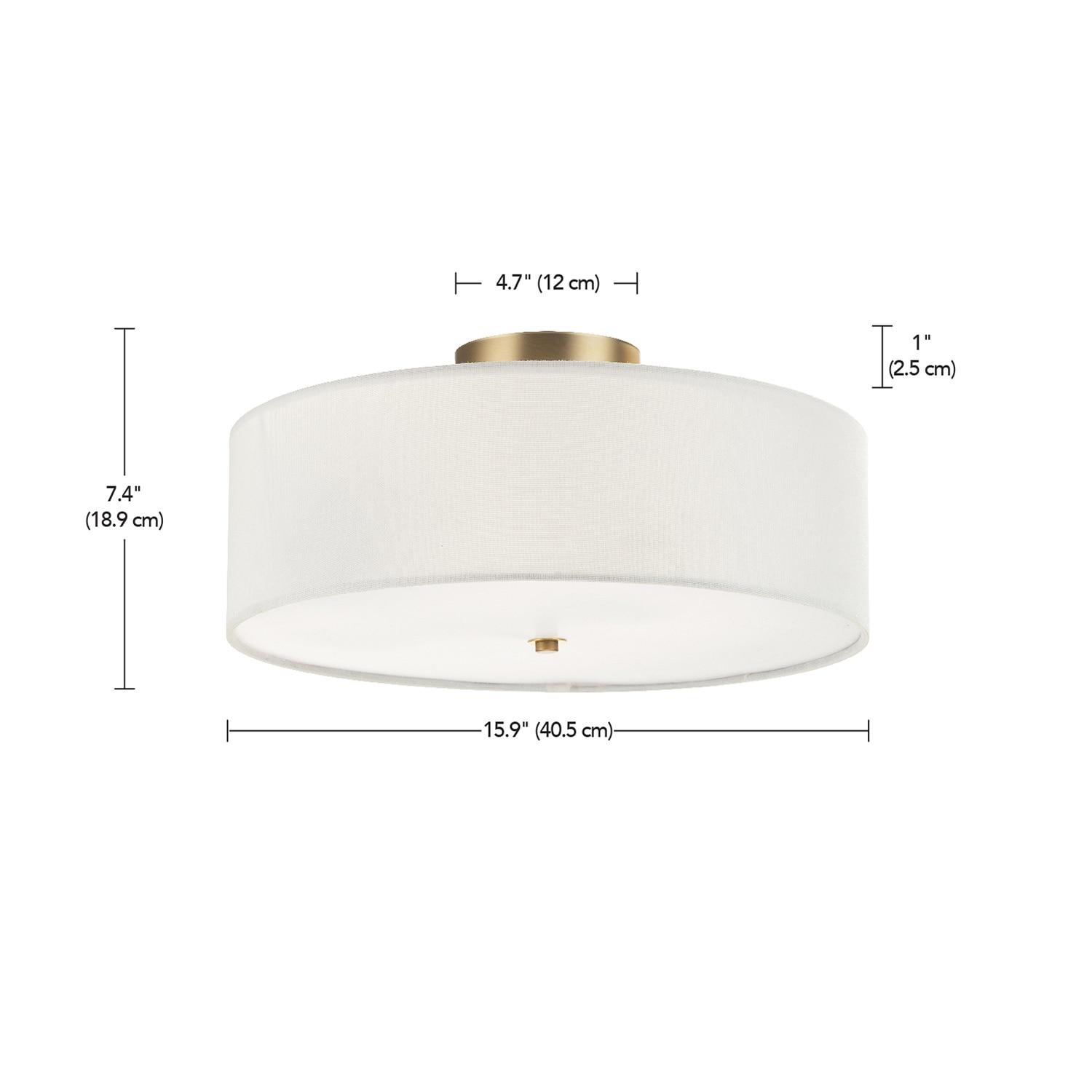 Kyle 2-Light Matte Brass Flush Mount - one size
