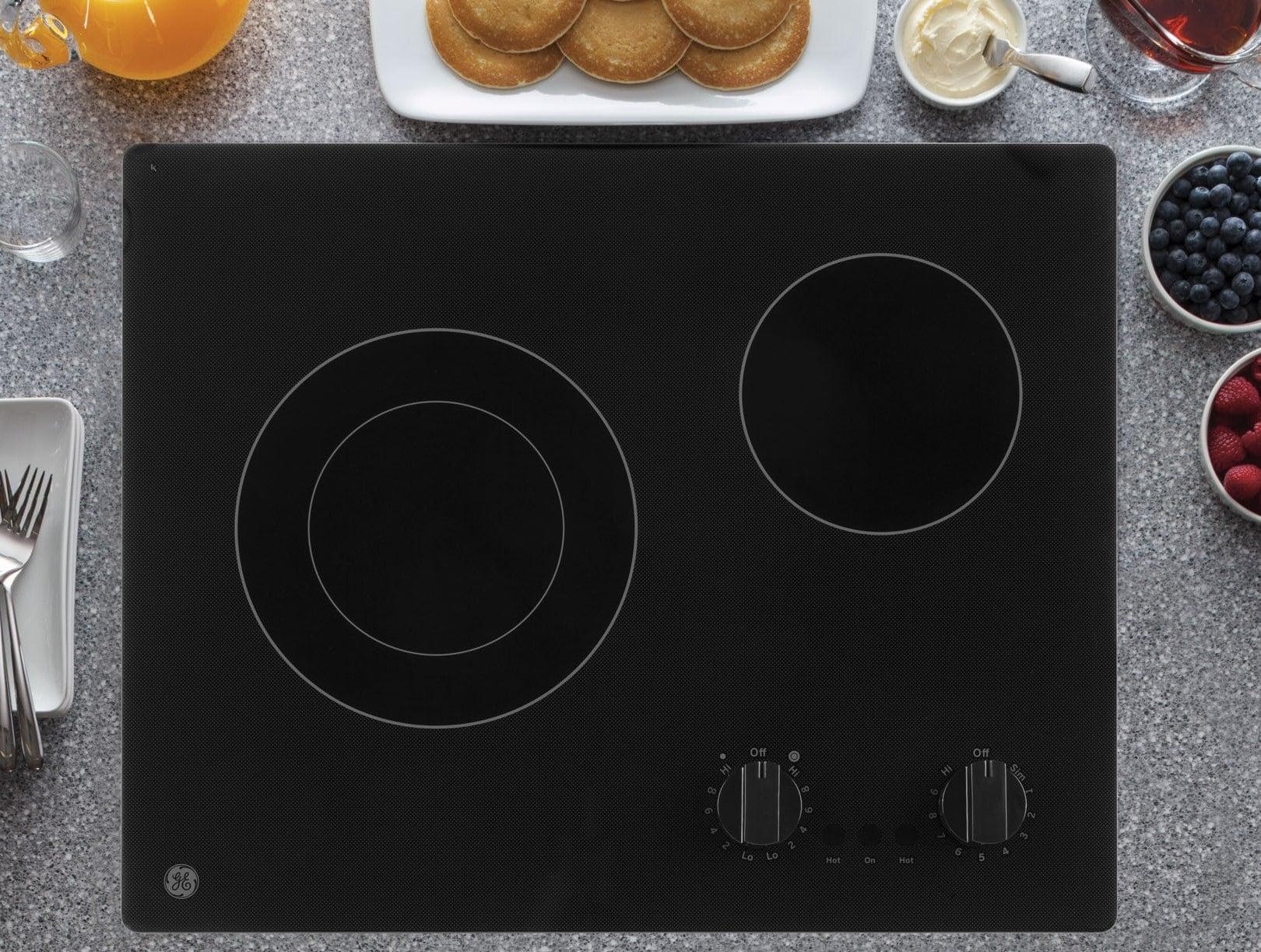 Ge Jp3021 22" Wide 2 Burner Electric Cooktop - Black