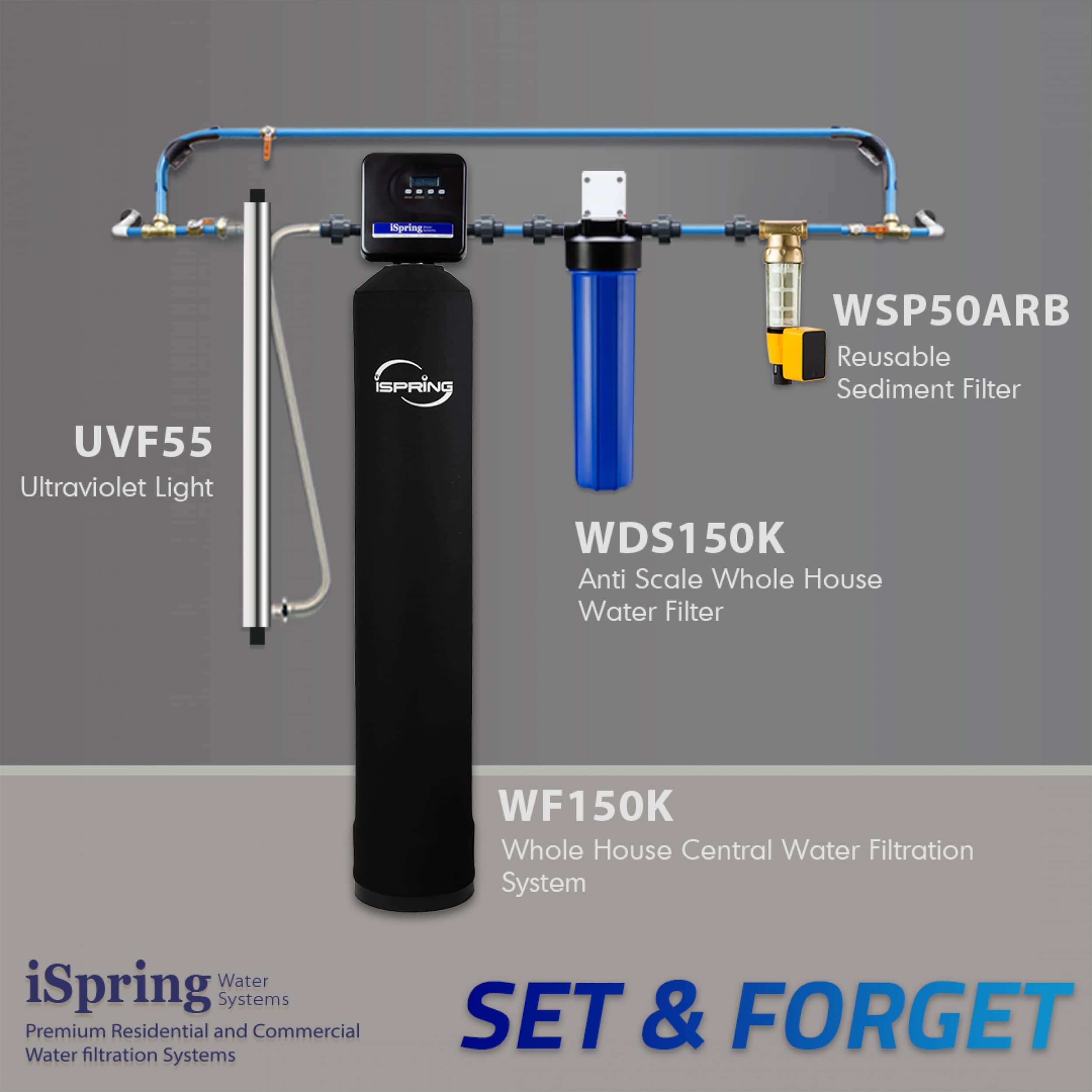 Chloramine, PFAS, Chlorine, Lead Whole House Water Filter System w/ Set-and-Forget Smart Valve, Lasts up to 10 Years