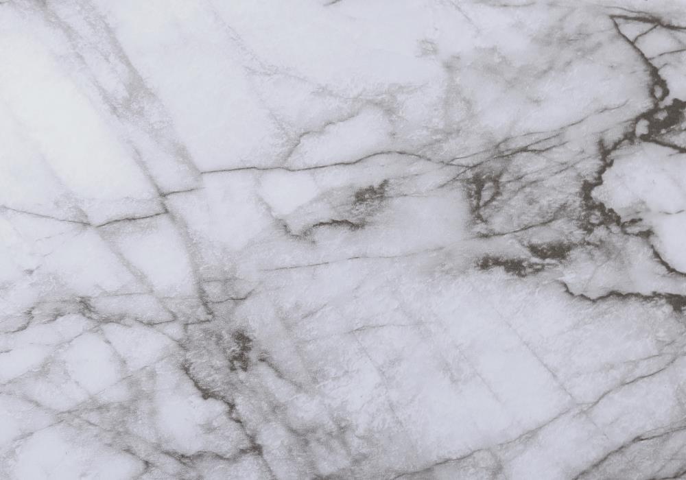 17 Stories Accent Table, Side, Round, End, Nightstand, Lamp, Living Room, Bedroom, White Marble Look Laminate, Black Metal, Contemporary, Modern