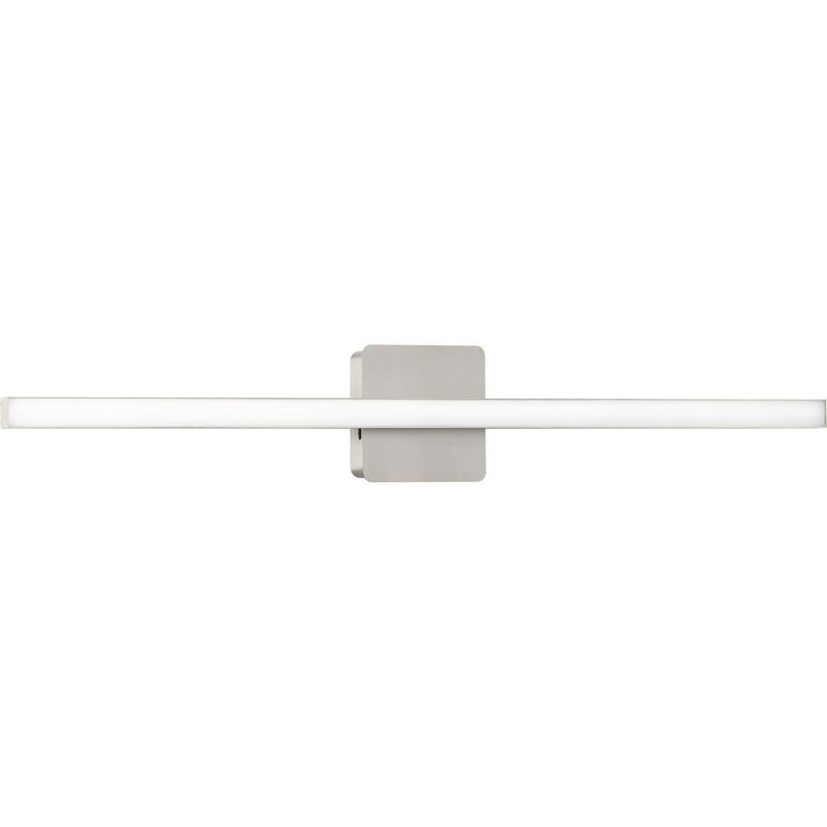 Large Brushed Nickel LED Linear Vanity Light