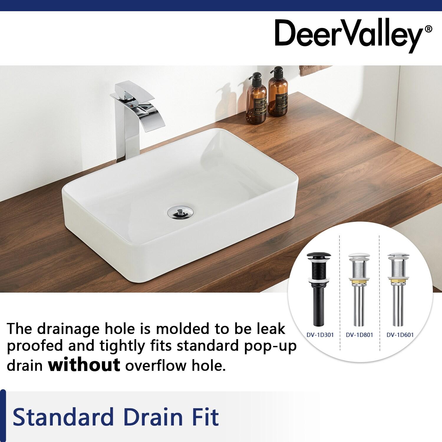 Ally 20" x 13'' Rectangular Vitreous China Vessel Bathroom Sink