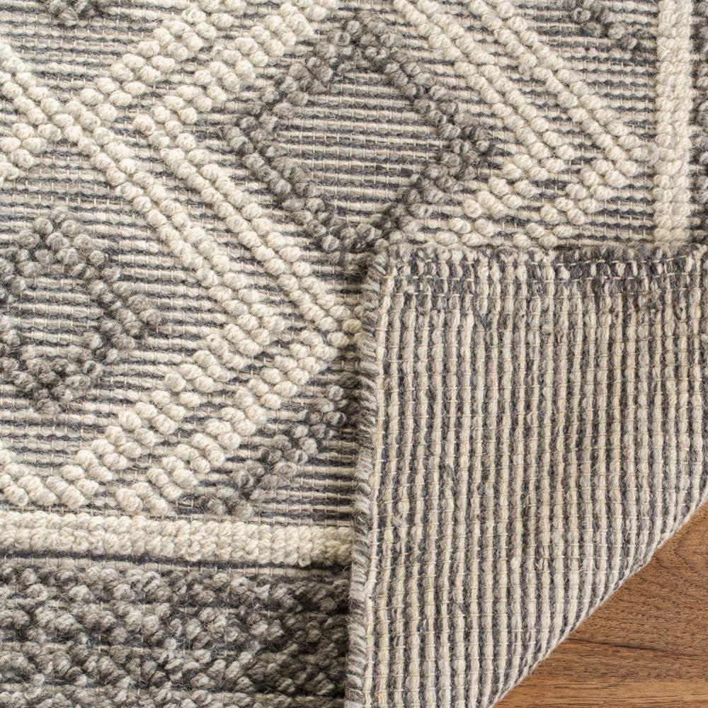 Vermont VRM212 Hand Woven Indoor Area Rug - Grey/Ivory - 5'x8' - Safavieh.