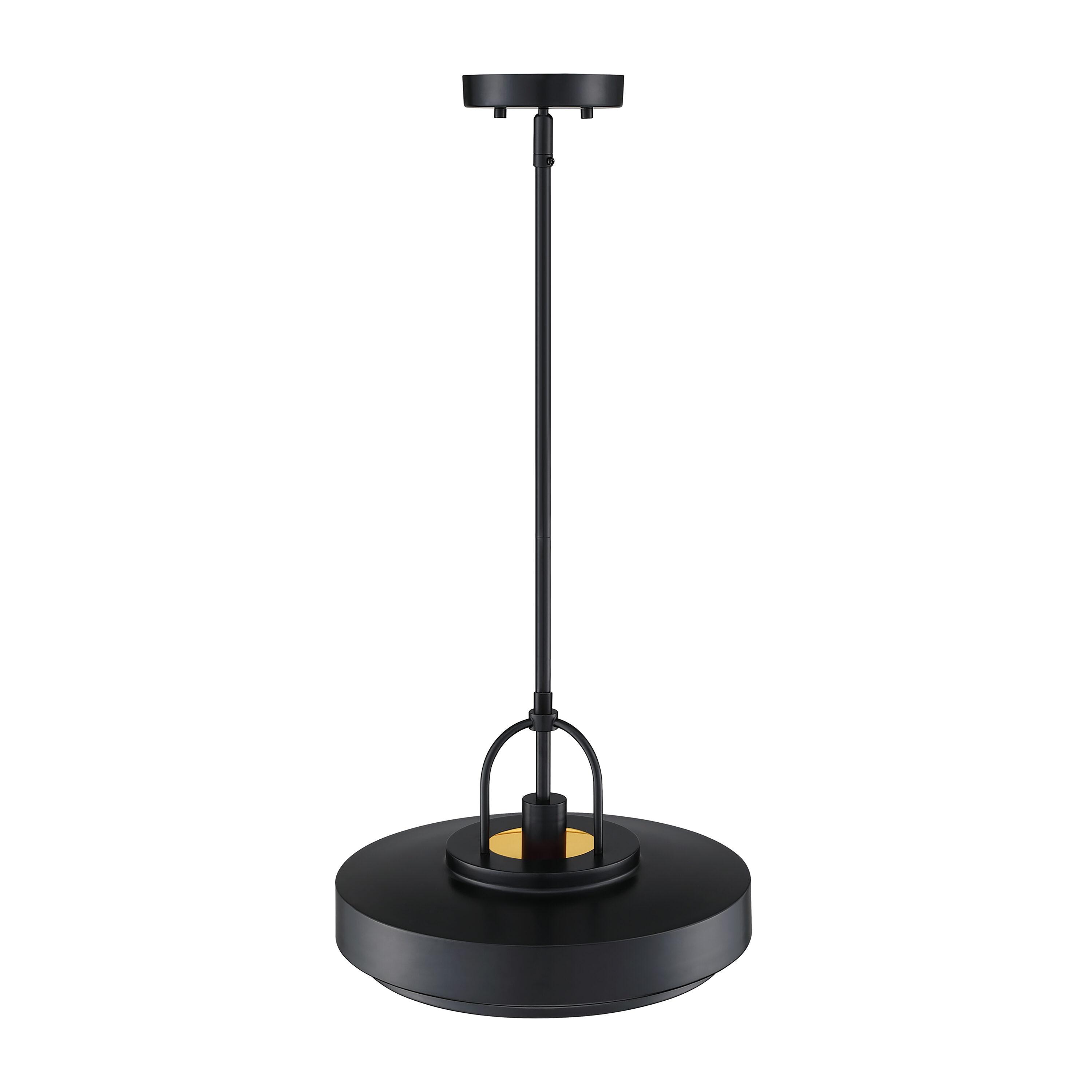 Designers Fountain Odea 14 inch 1-Light Matte Black Transitional Pendant Light, D295M-14P-MB